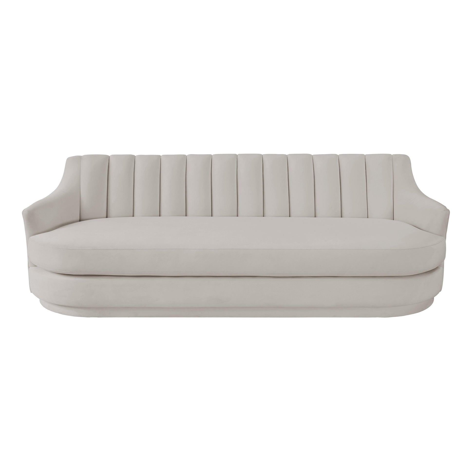 Peyton Light Grey Velvet Sofa