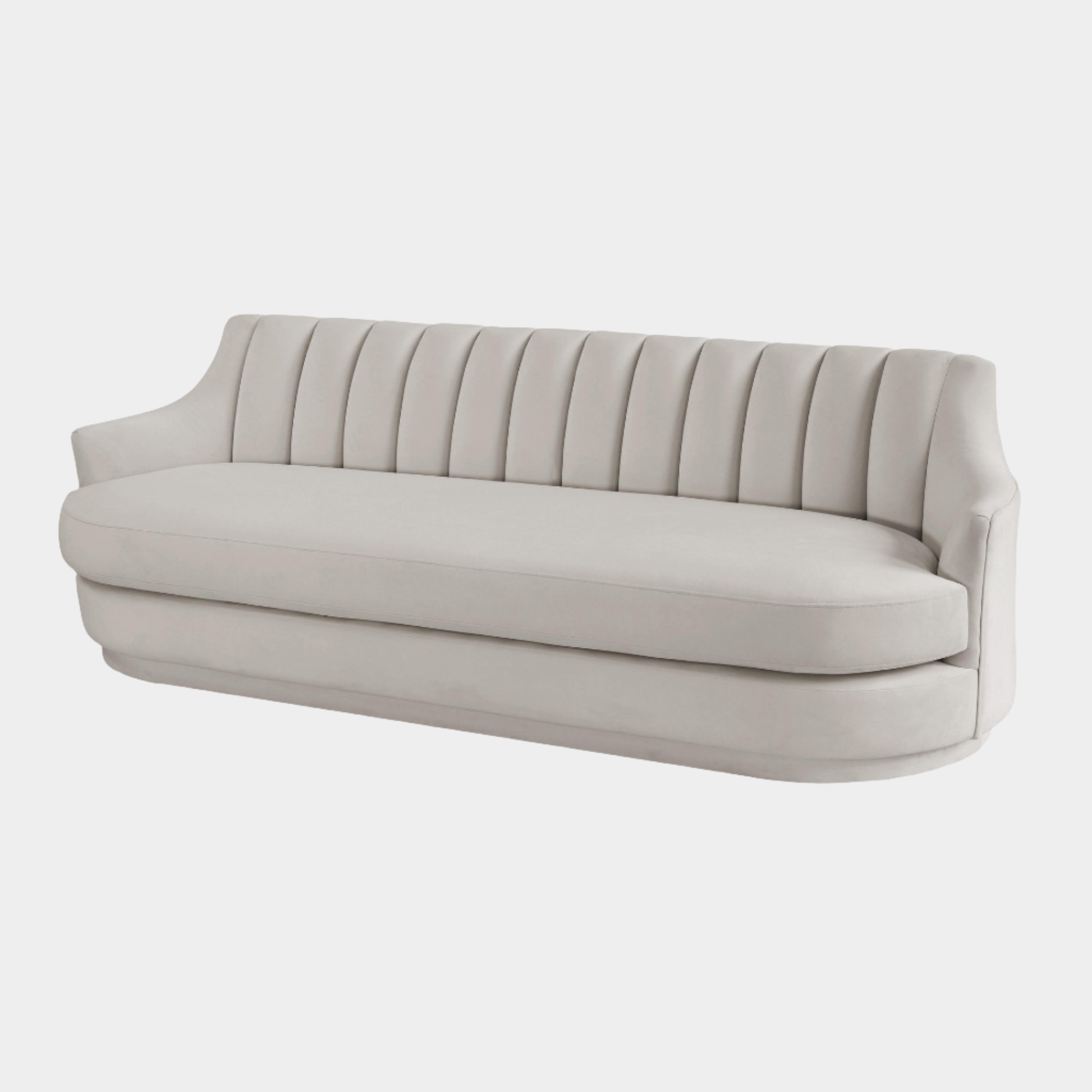 Peyton Light Grey Velvet Sofa