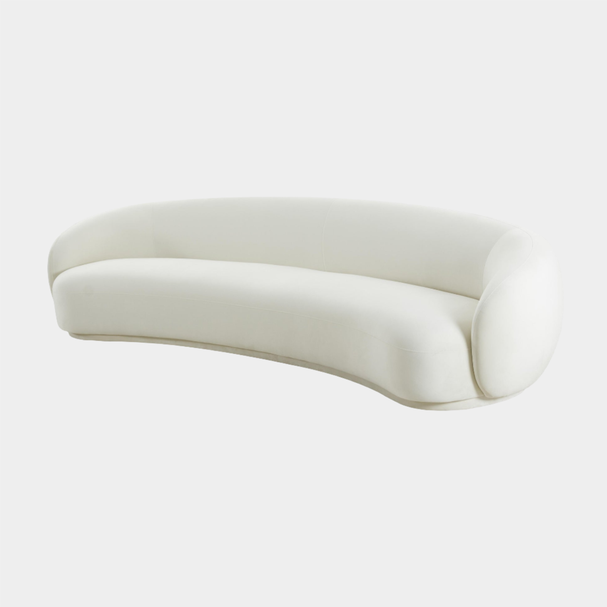 Kendall Cream Velvet 120" Sofa