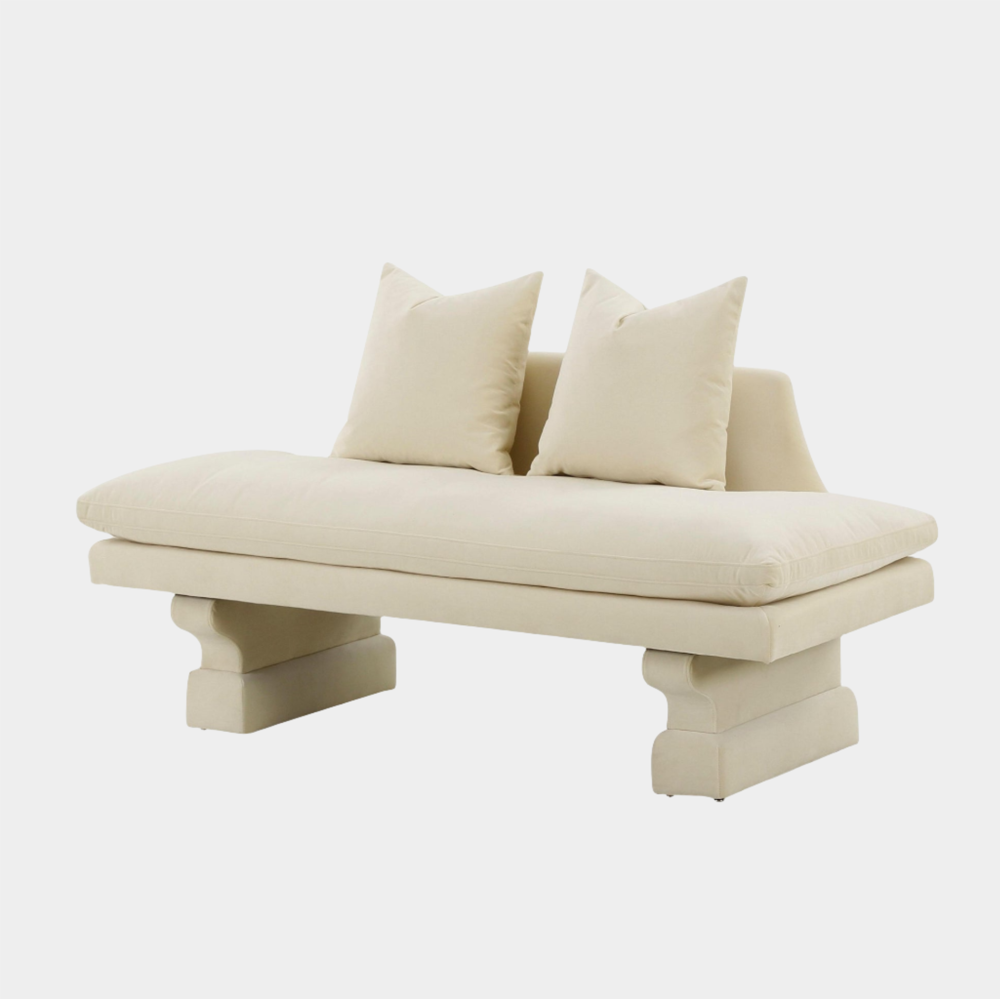 Hyde Velvet Pedestal Sofa