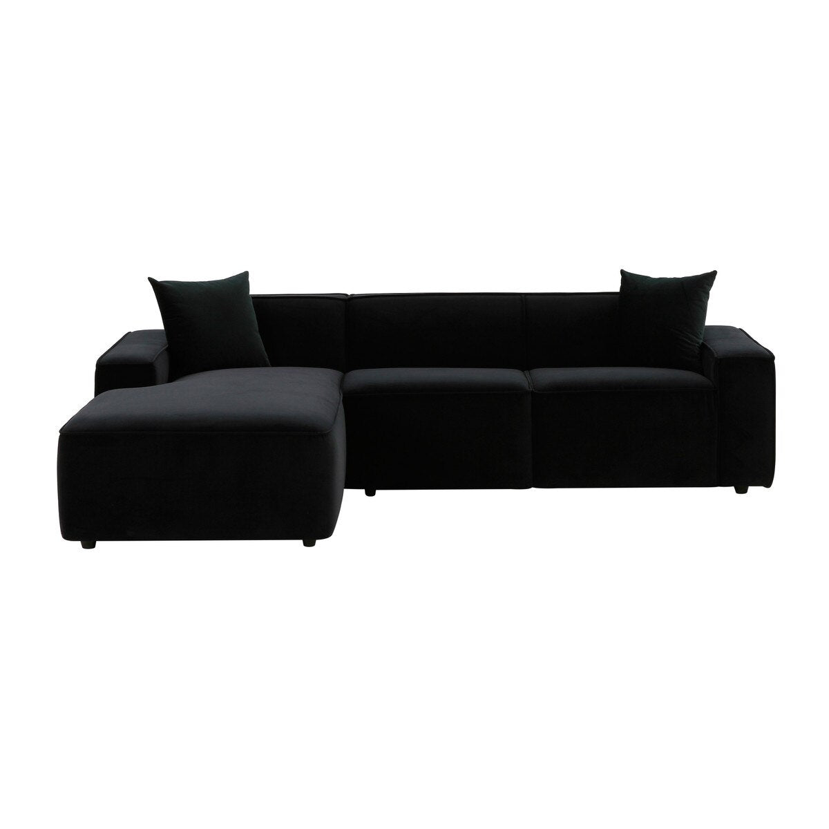 Olafur Black Velvet Sectional - LAF