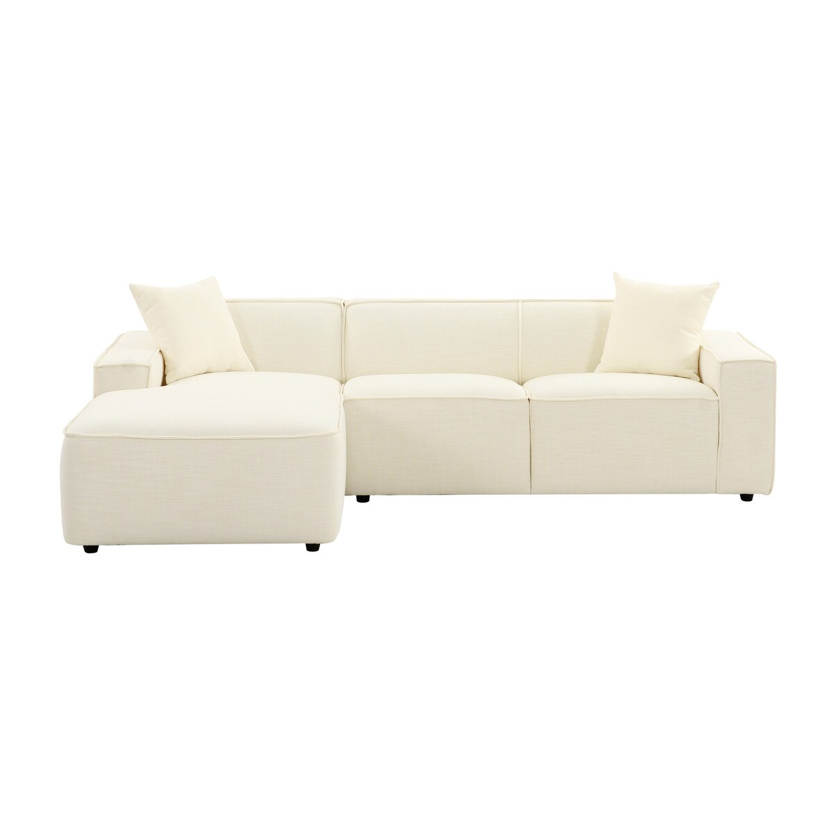 Olafur Cream Linen Sectional - LAF