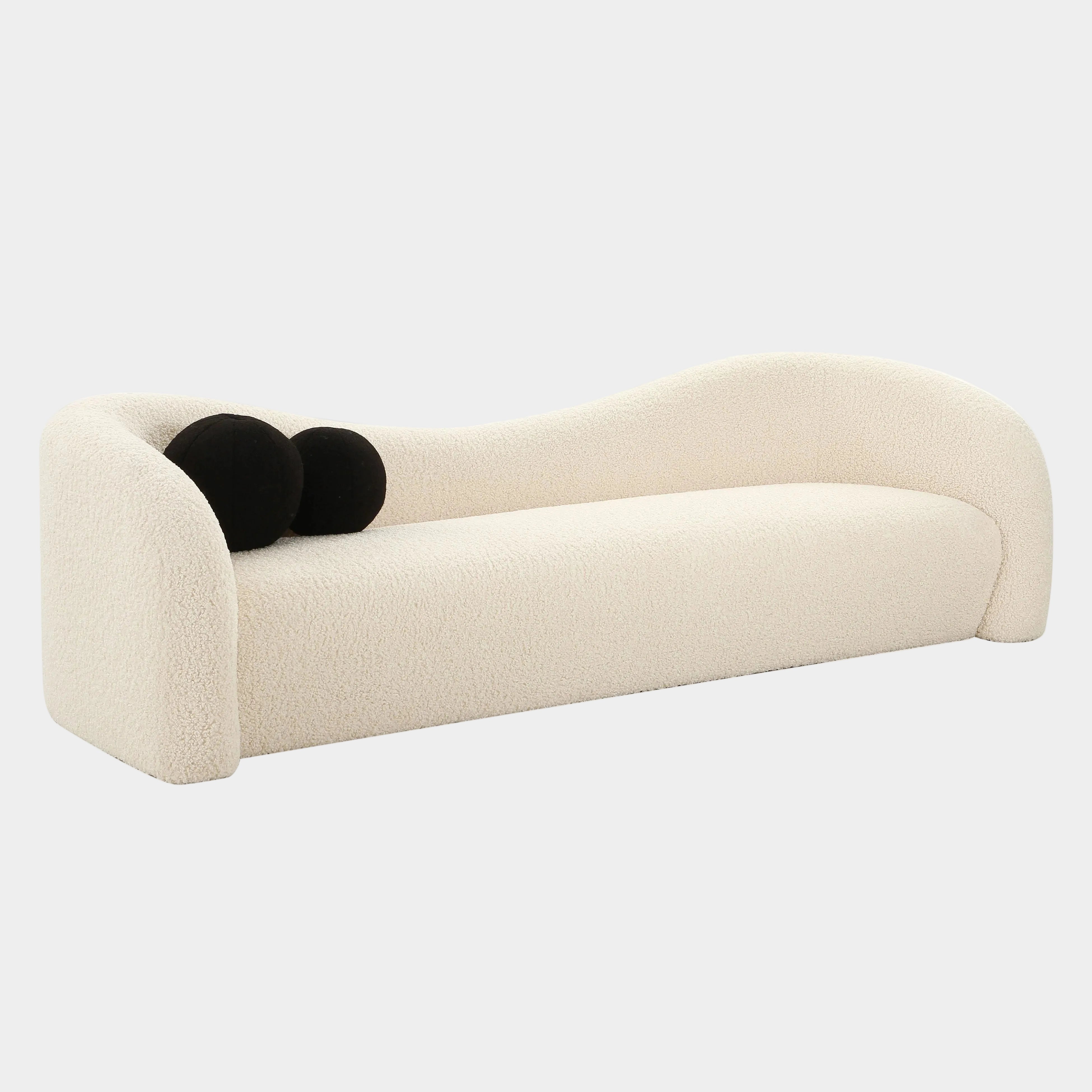 Canapé Léonie en fausse peau de mouton