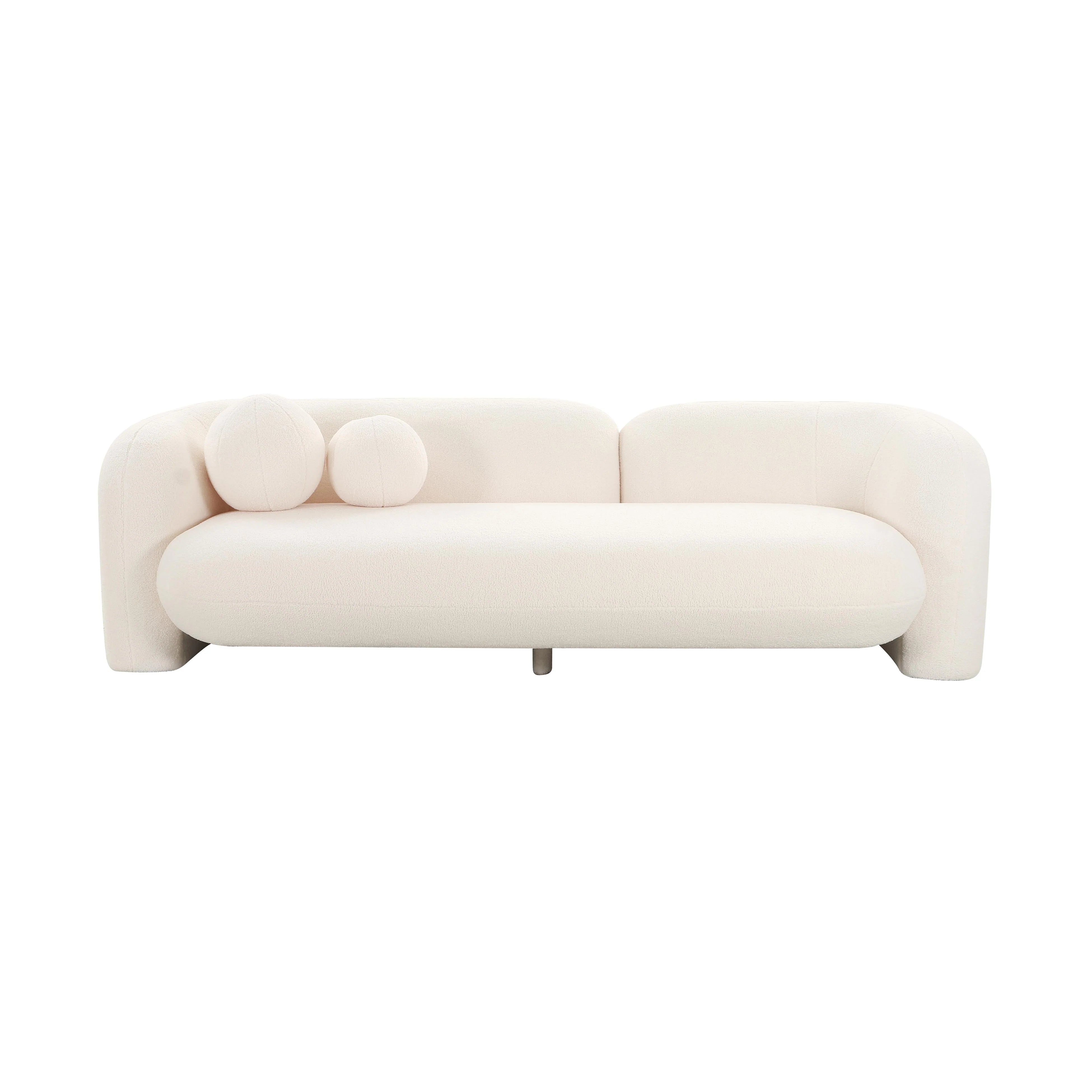 Amelie 91" Contract-Grade Faux Fur Sofa