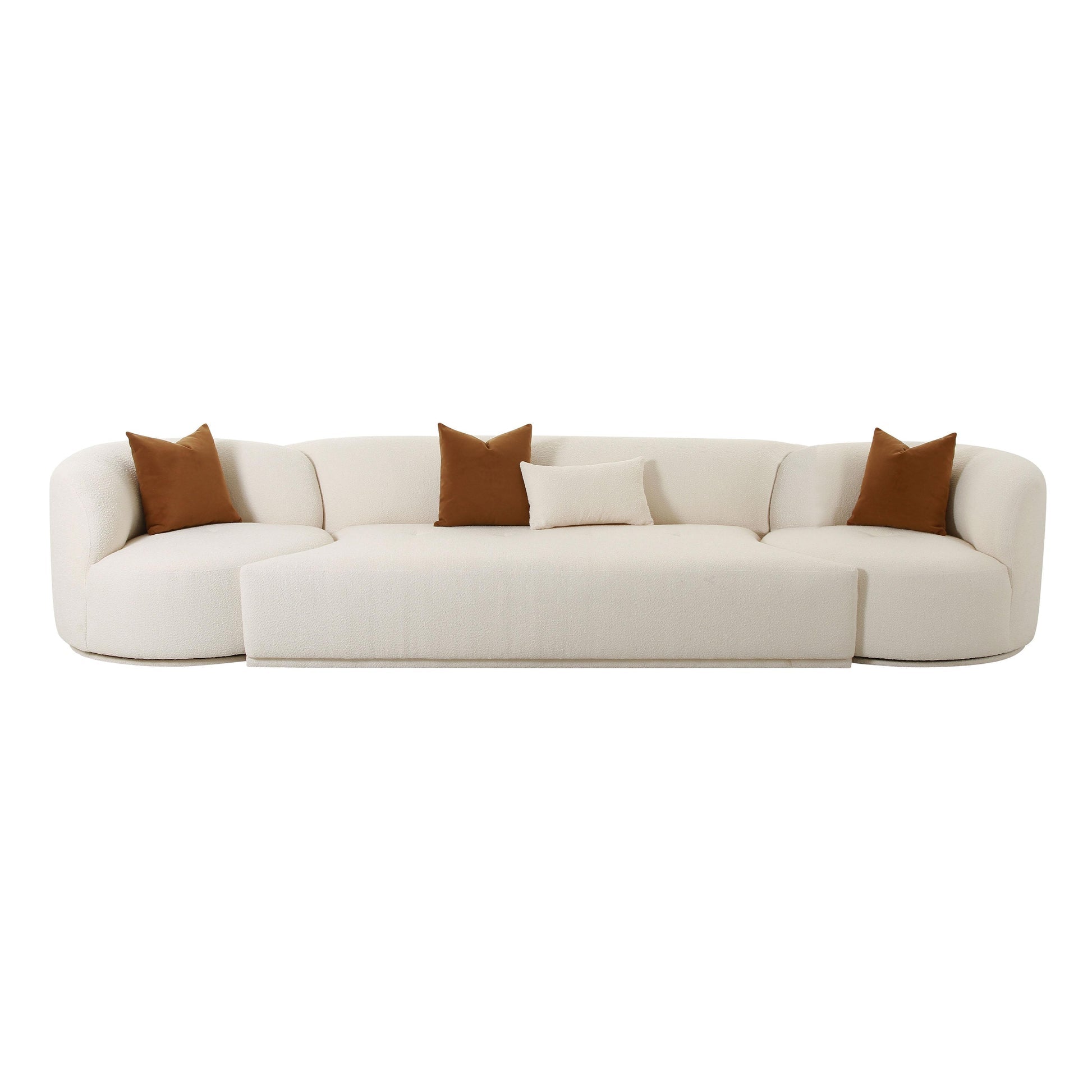 Fickle Cream Boucle 3 - Piece Modular Sofa