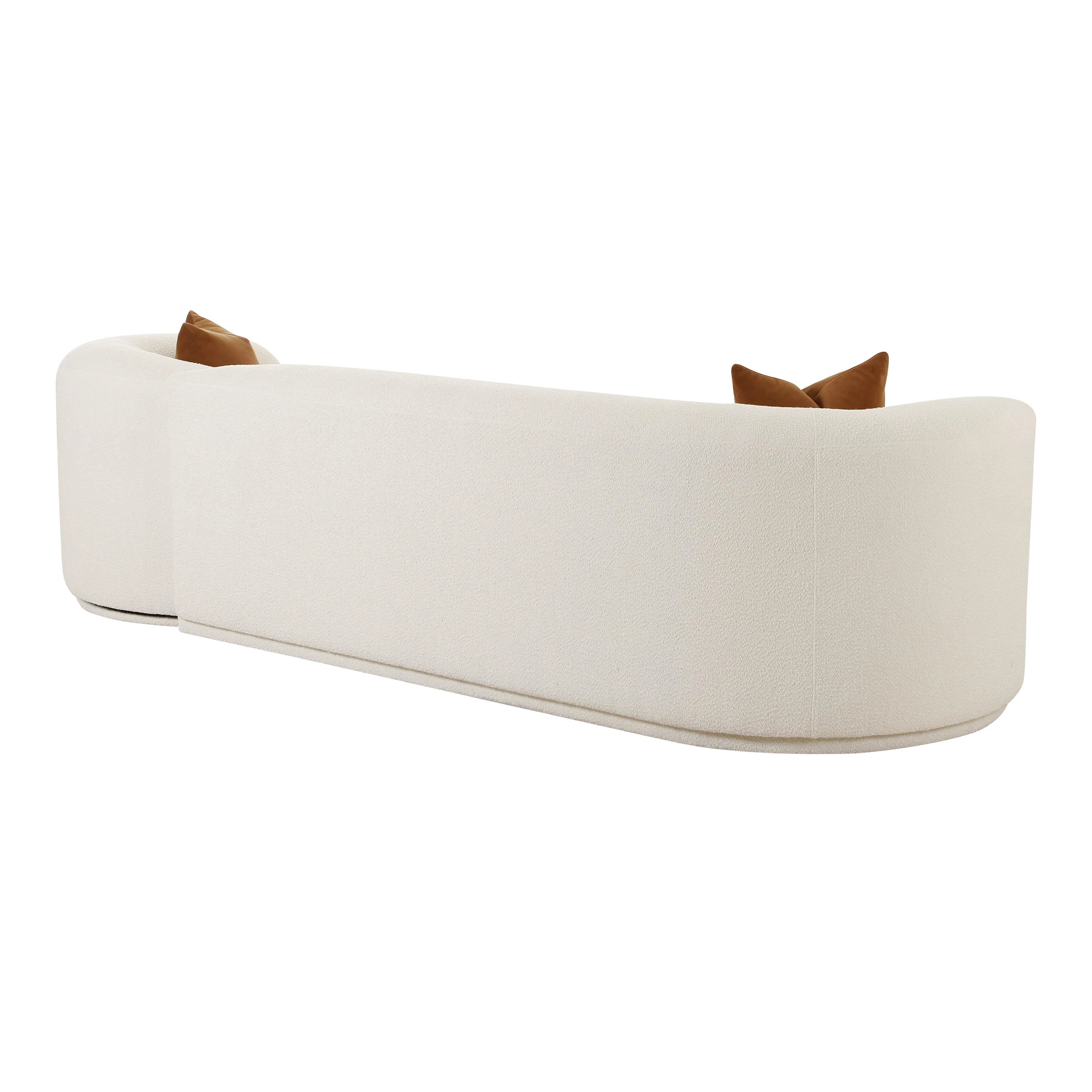 Canapé modulaire 2 pièces Boucle crème Fickle