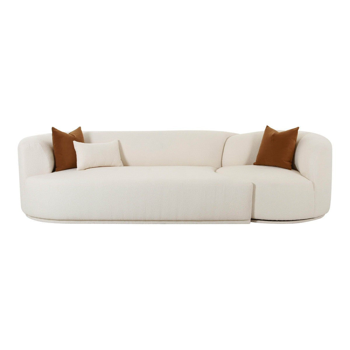Fickle Cream Boucle 2 - Piece Modular Sofa