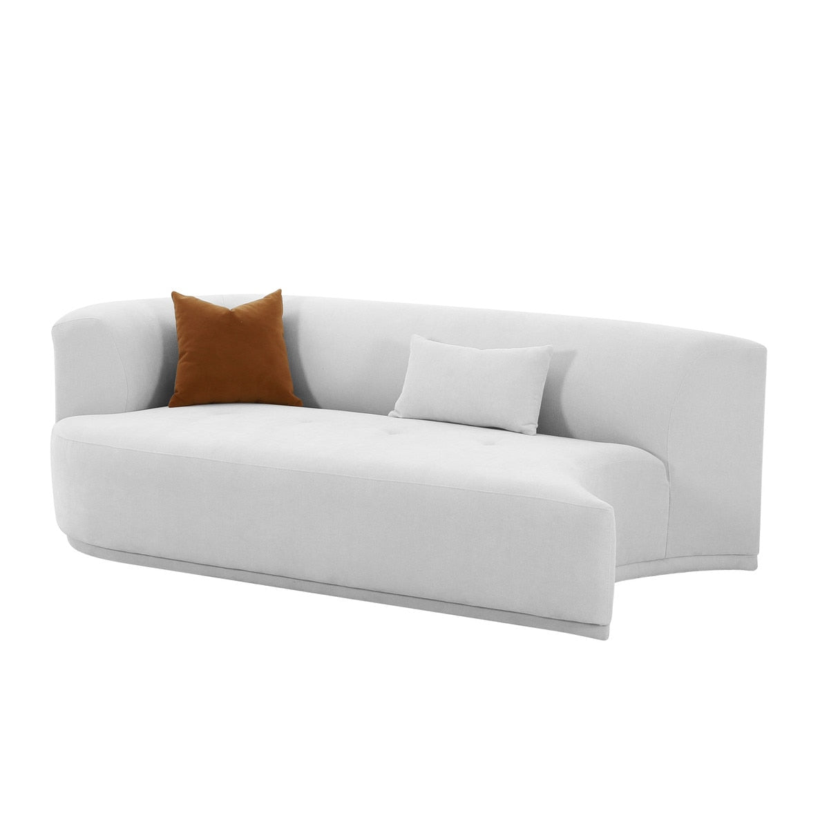 Fickle Grey Velvet Modular LAF Loveseat