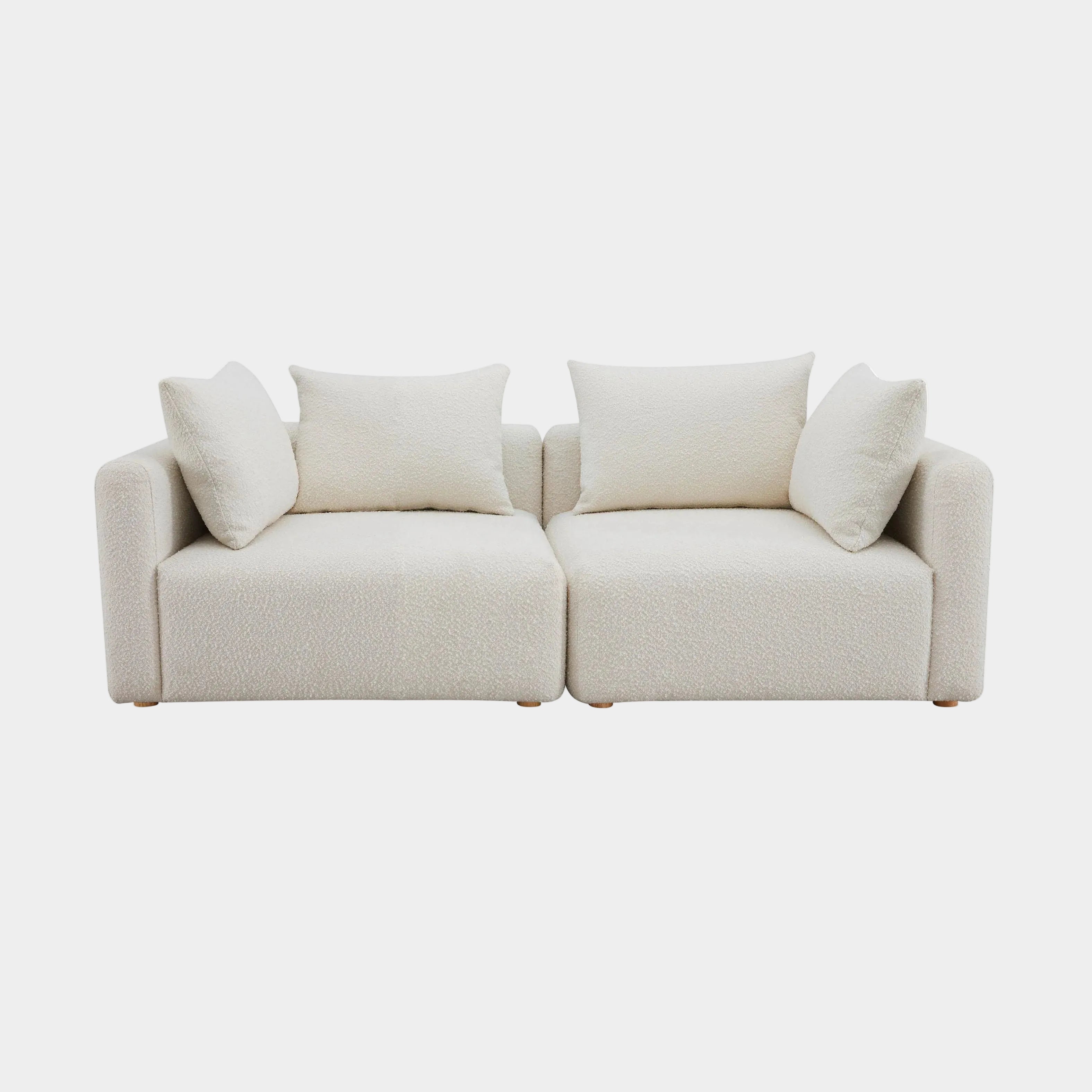 Hangover 81" Cream Performance Boucle Loveseat