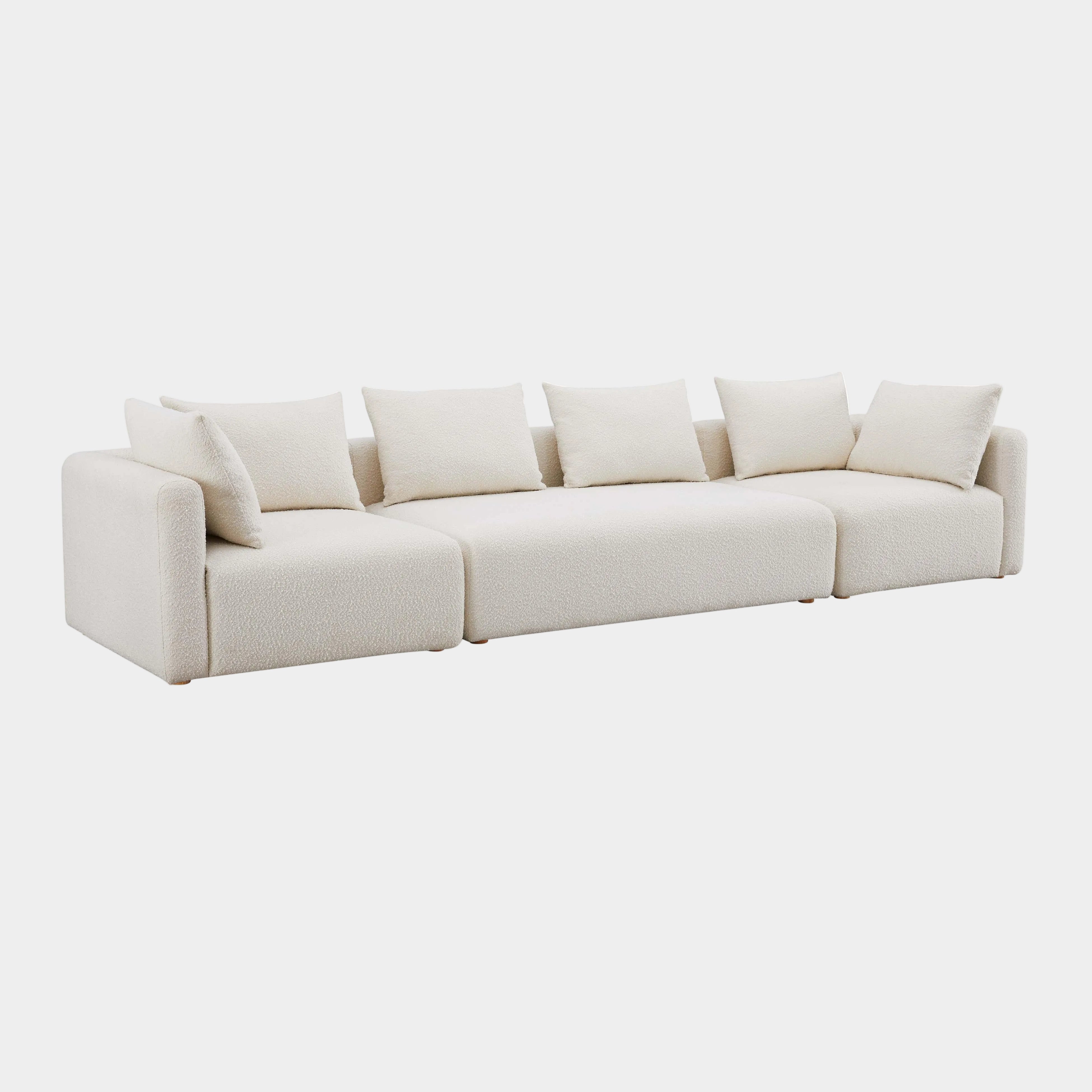 Hangover 145" Cream Performance Boucle Long Sofa