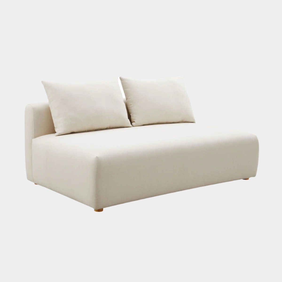 Hangover Cream Performance Linen Modular Loveseat