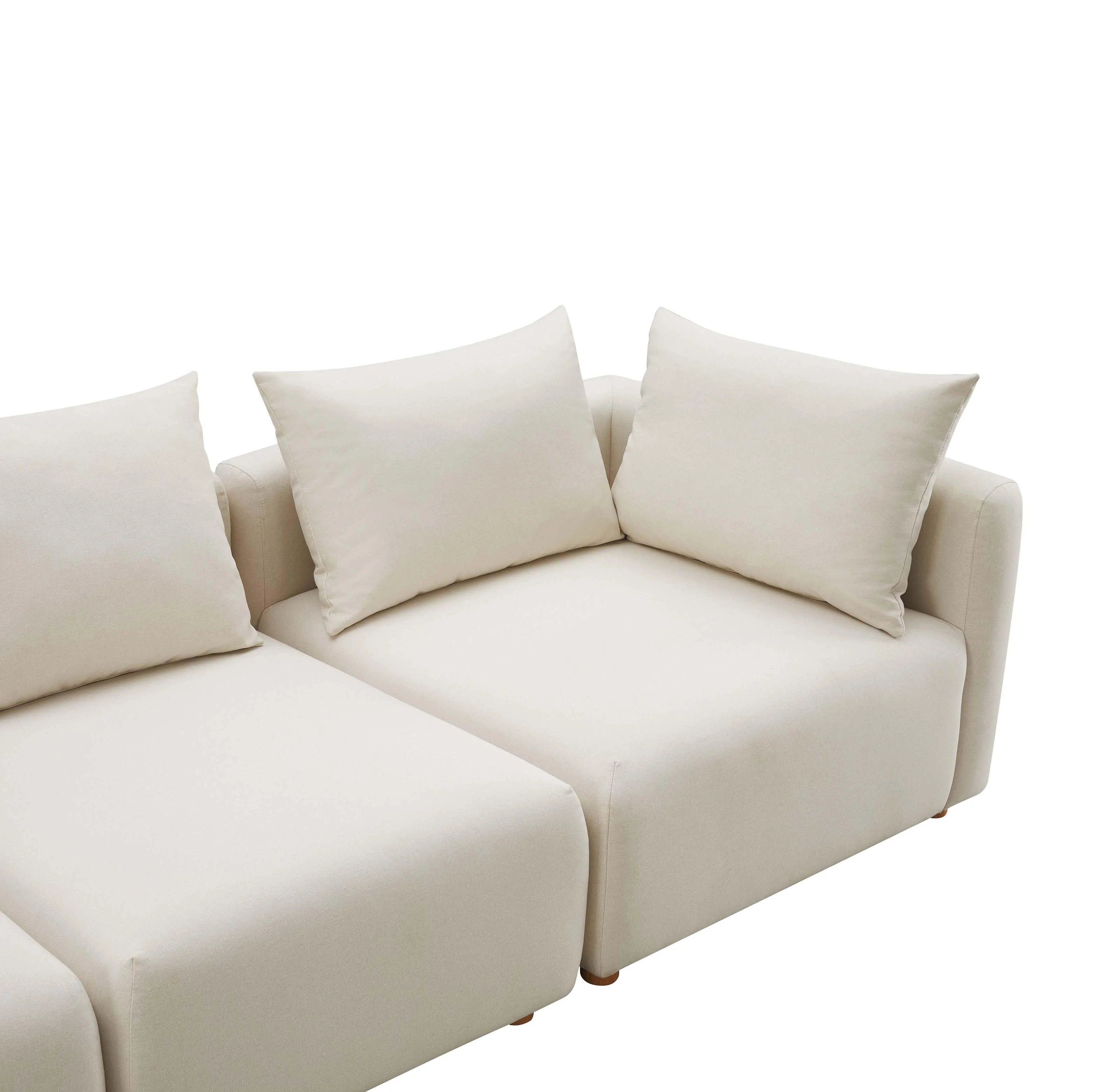Sectionnel modulaire 4 pièces en lin Performance Cream Hangover 