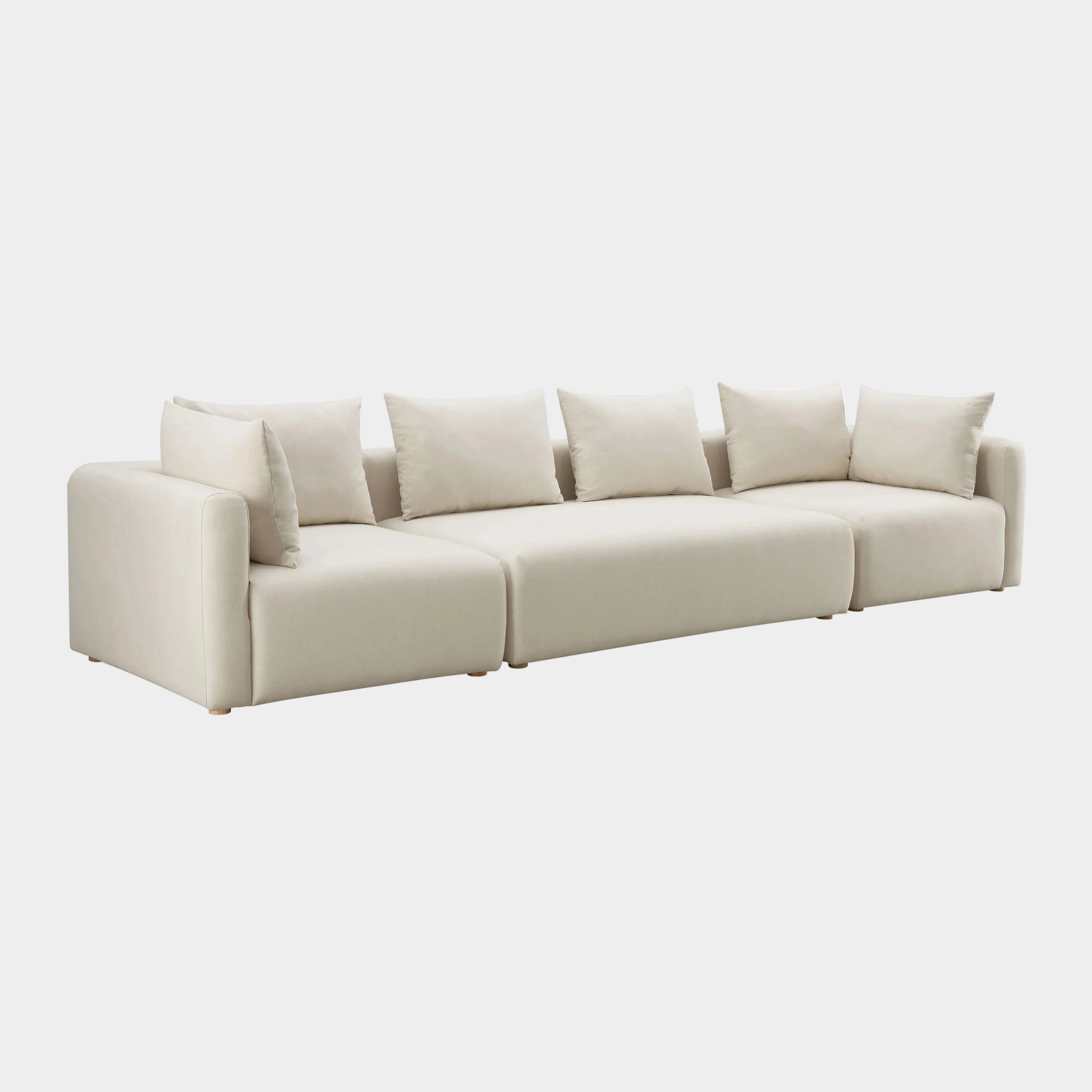 Hangover 145" Cream Performance Linen Long Sofa