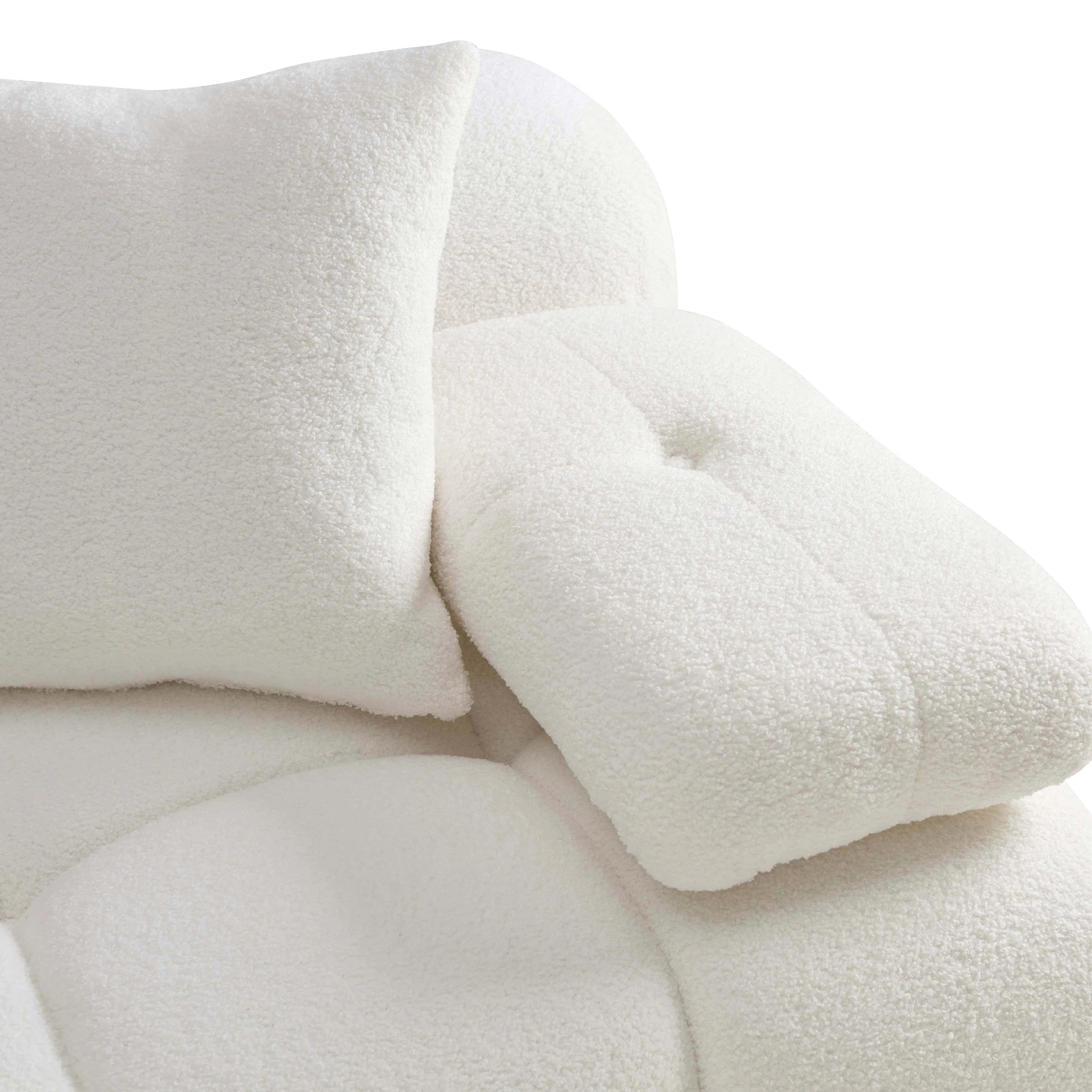 Calliope 4-Piece Performance Vegan Shearling Modular Sectional