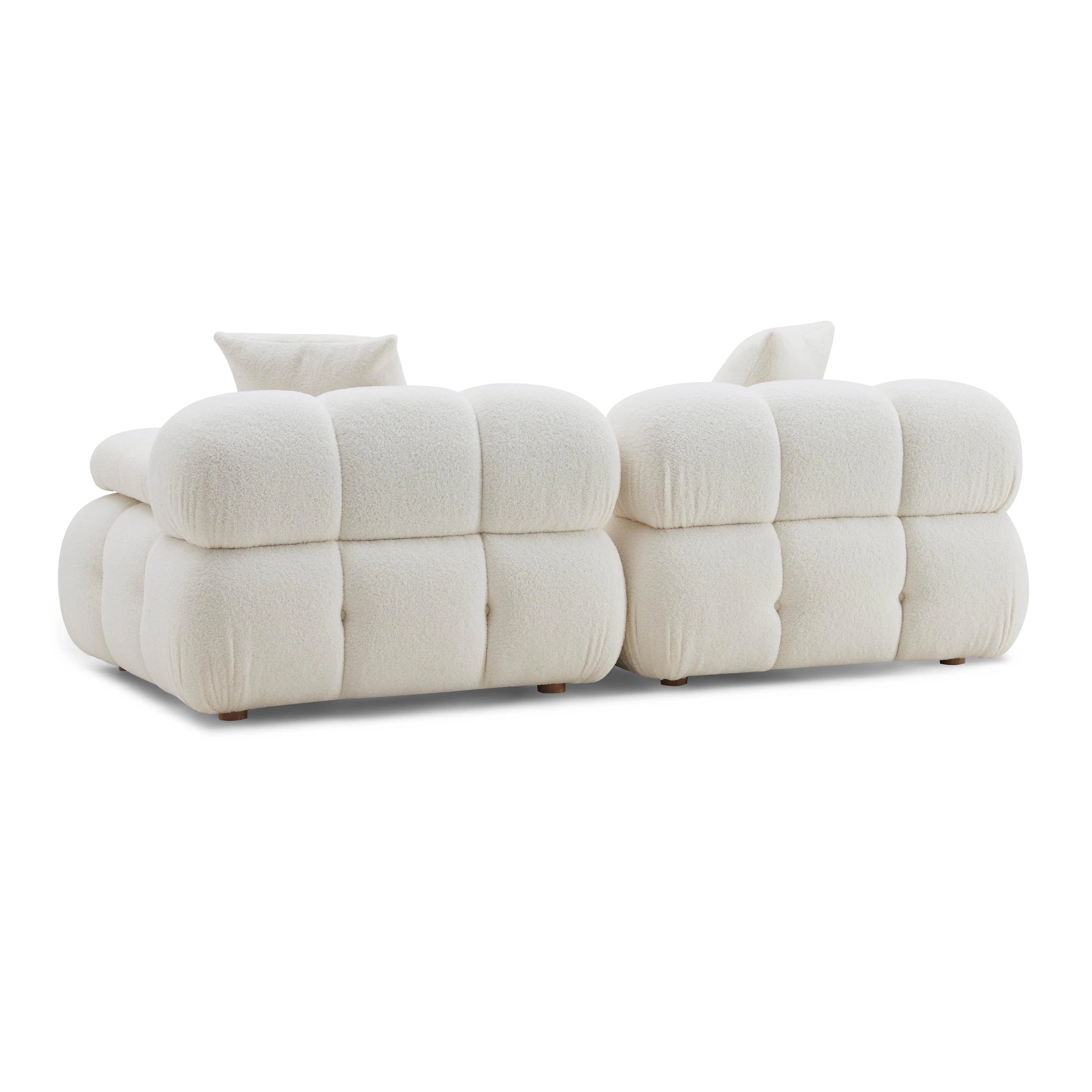 Calliope 79" Performance Vegan Shearling Modular Loveseat