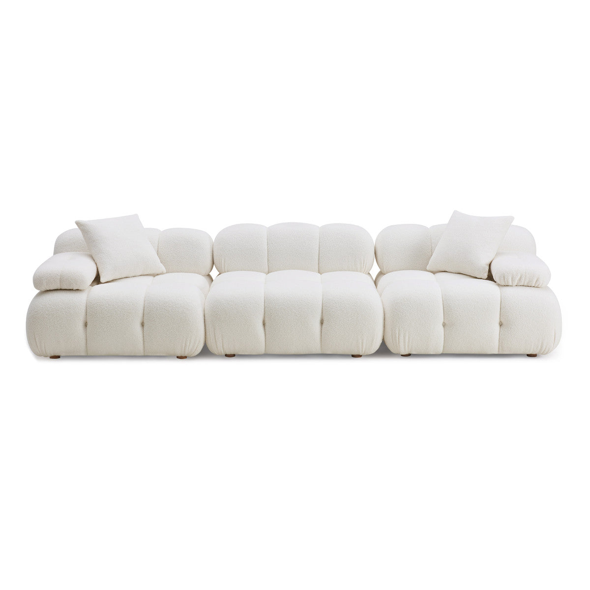 Calliope Cream Vegan Shearling Modular Sofa