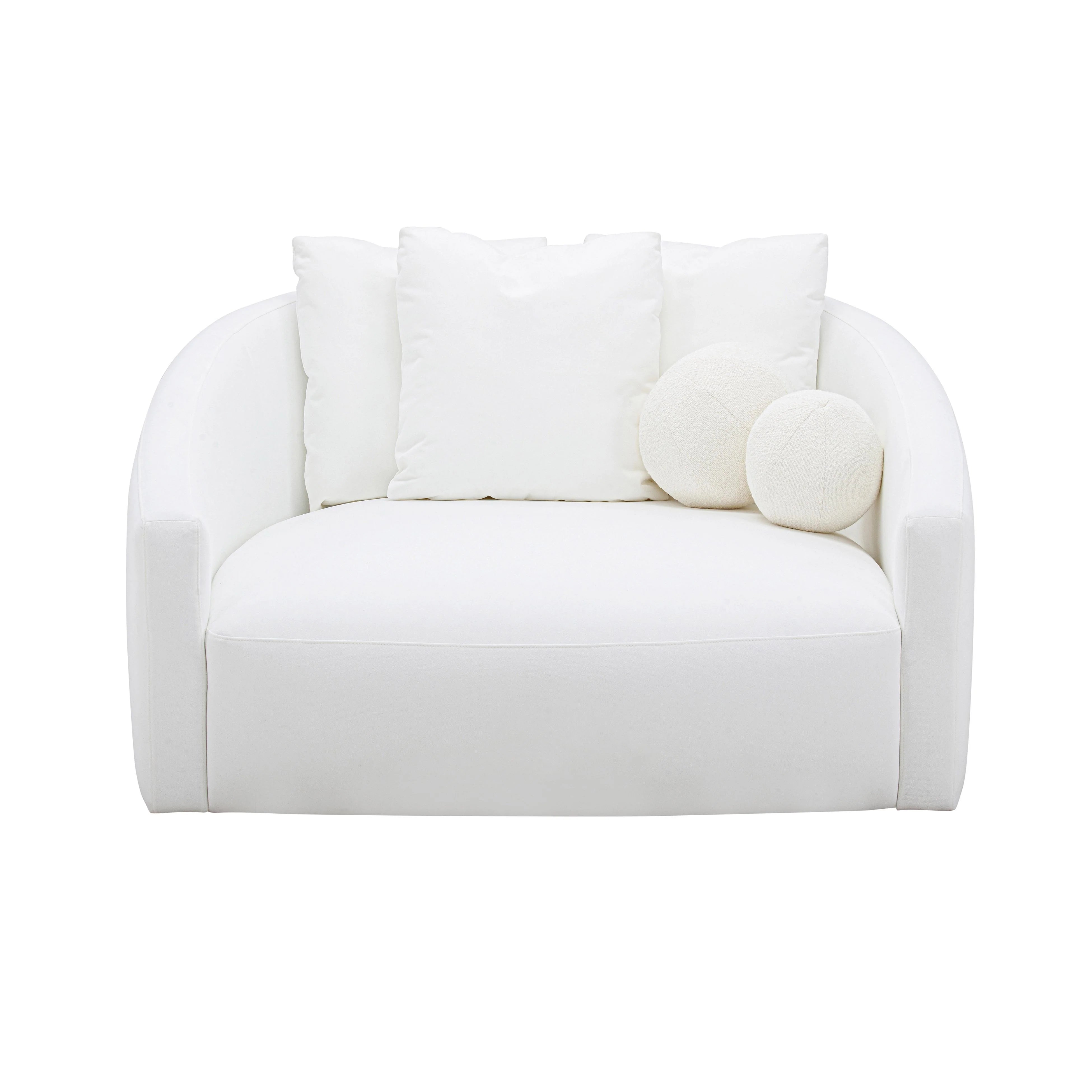 Hanim 54" Cream Performance Fabric Daybed