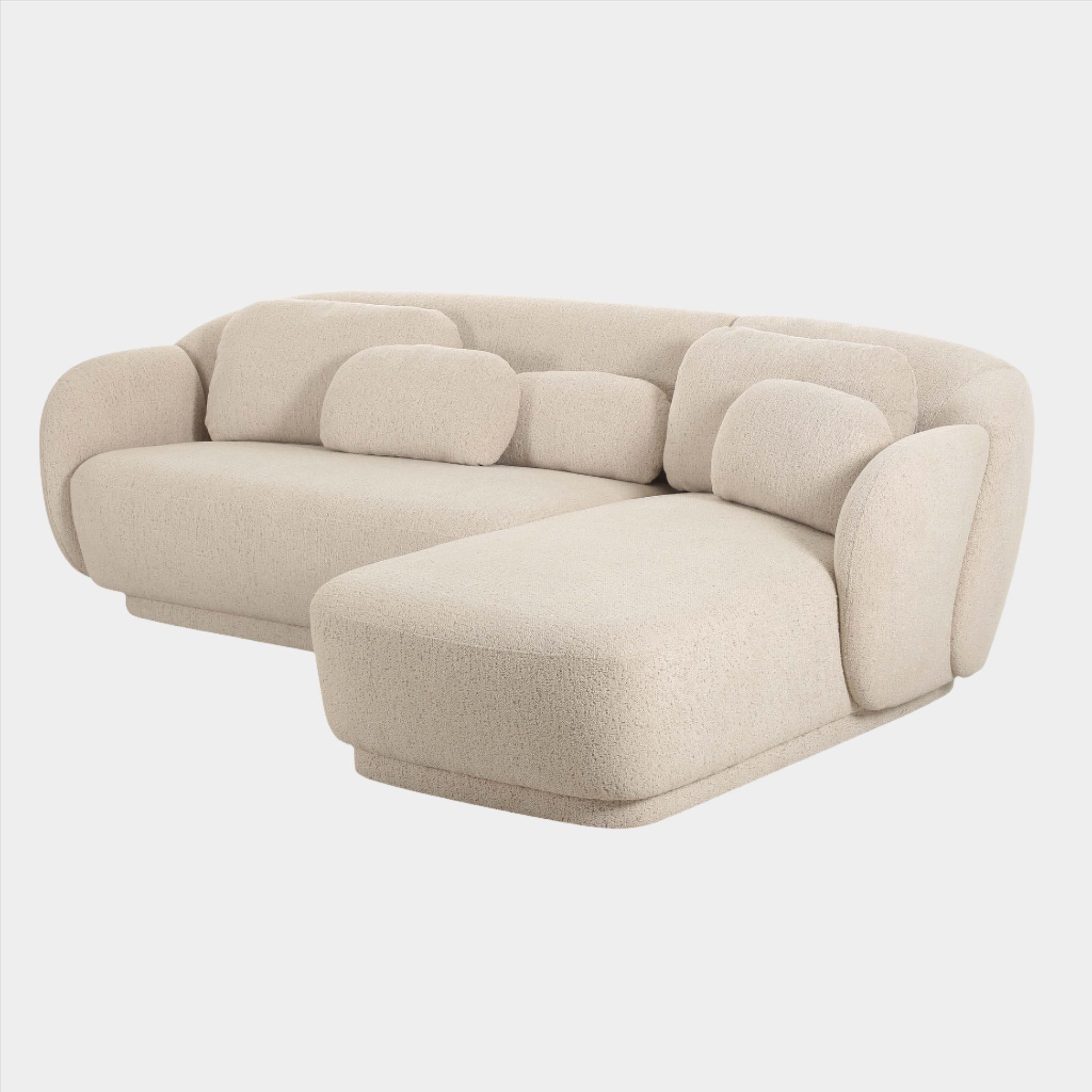 Misty Cream Boucle Sectional