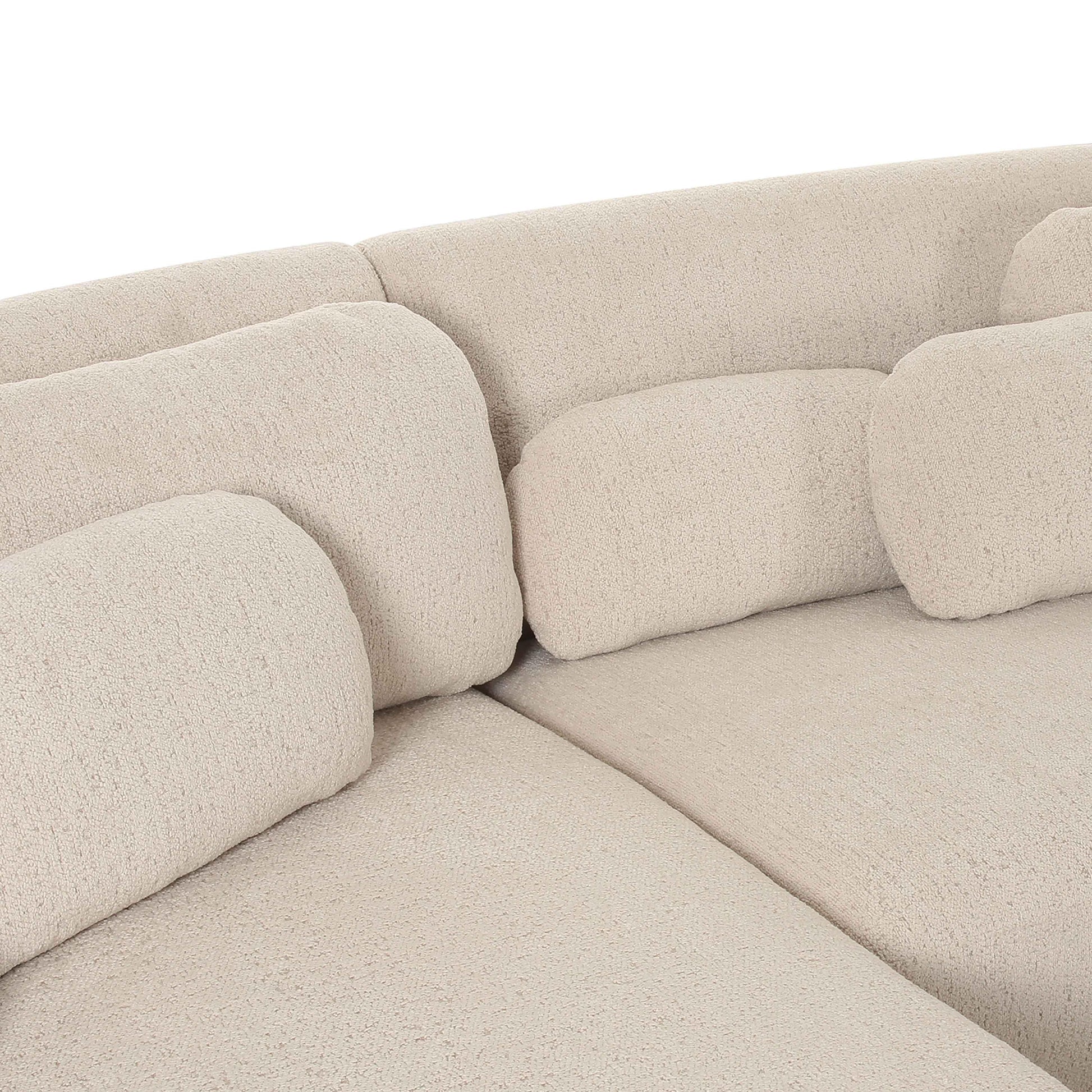 Misty Cream Boucle Sectional