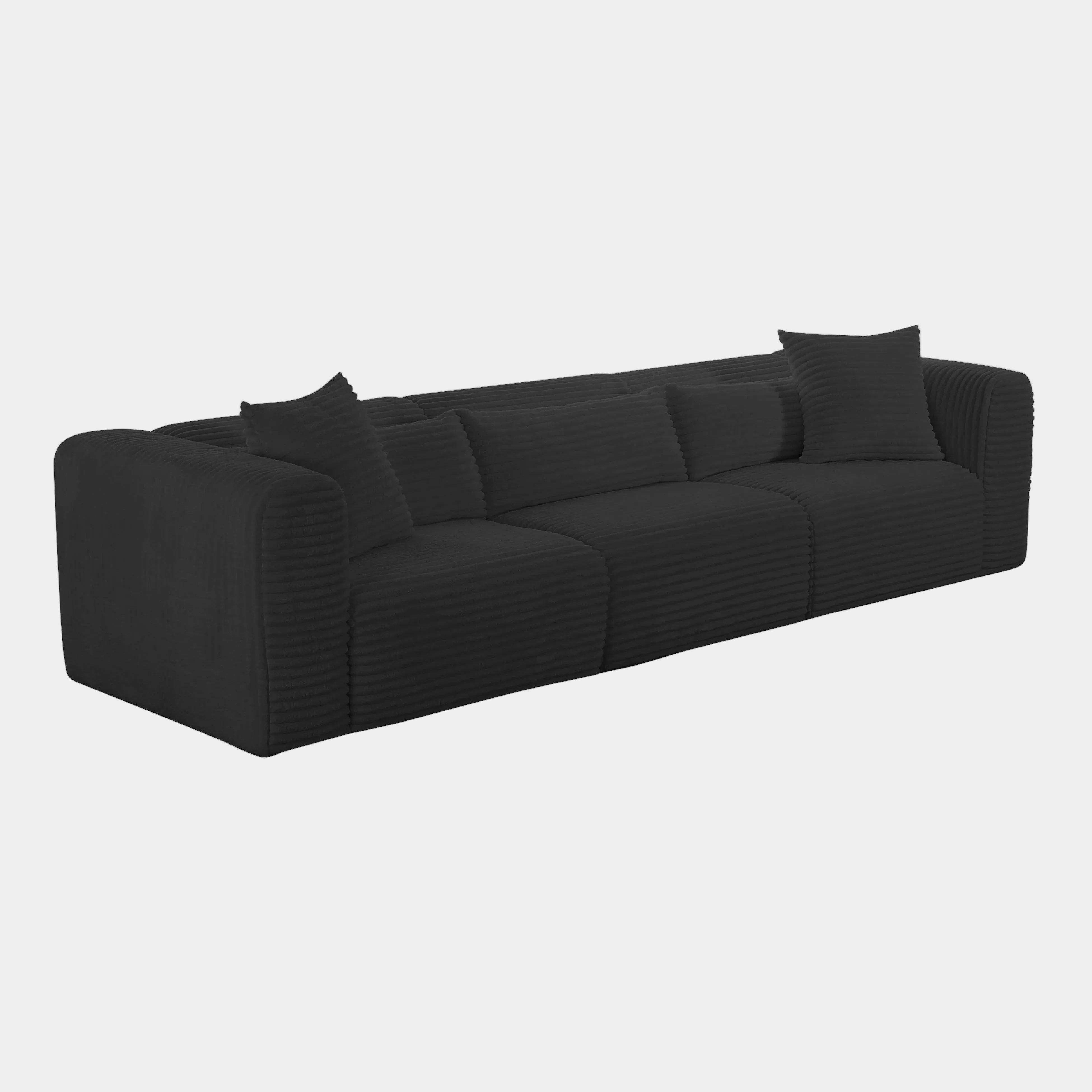 Tarra 118" Fluffy Oversized Performance Corduroy Modular Sofa
