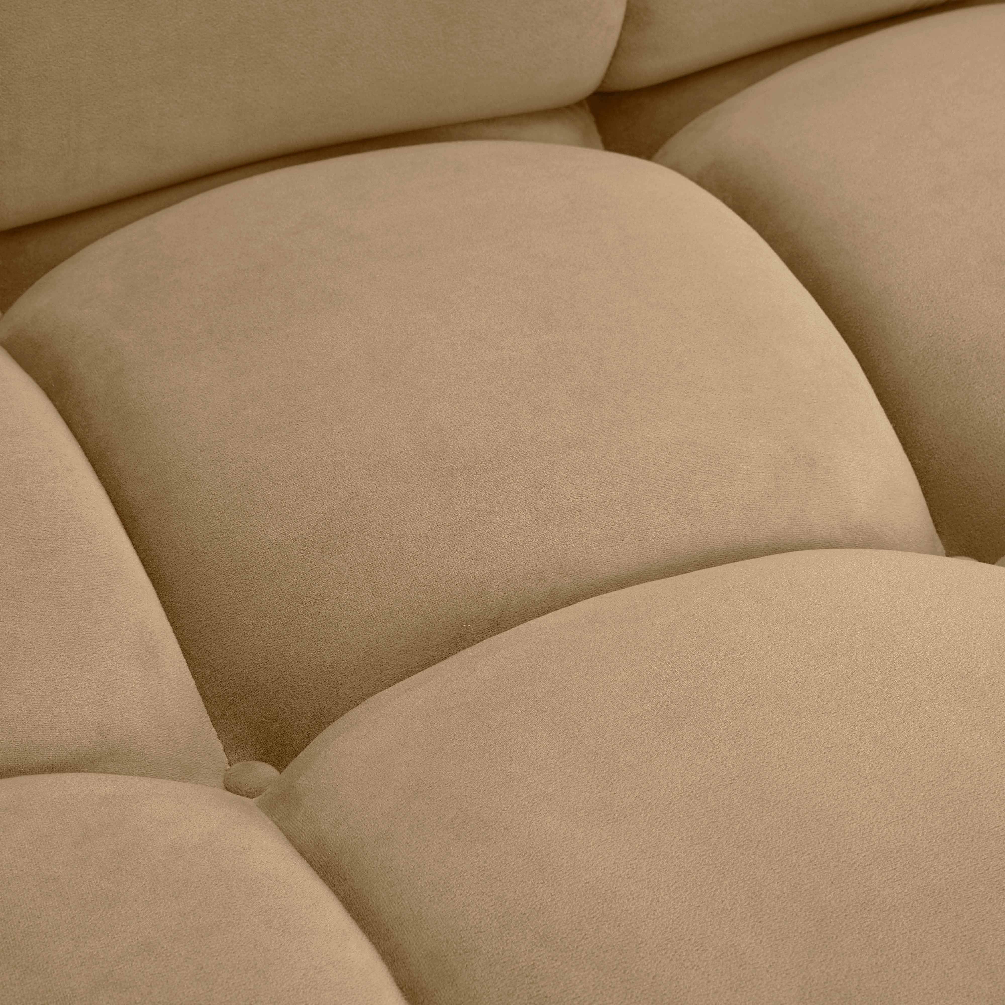 Calliope 6-piece Cafe Au Lait Performance Velvet Modular U-Sectional
