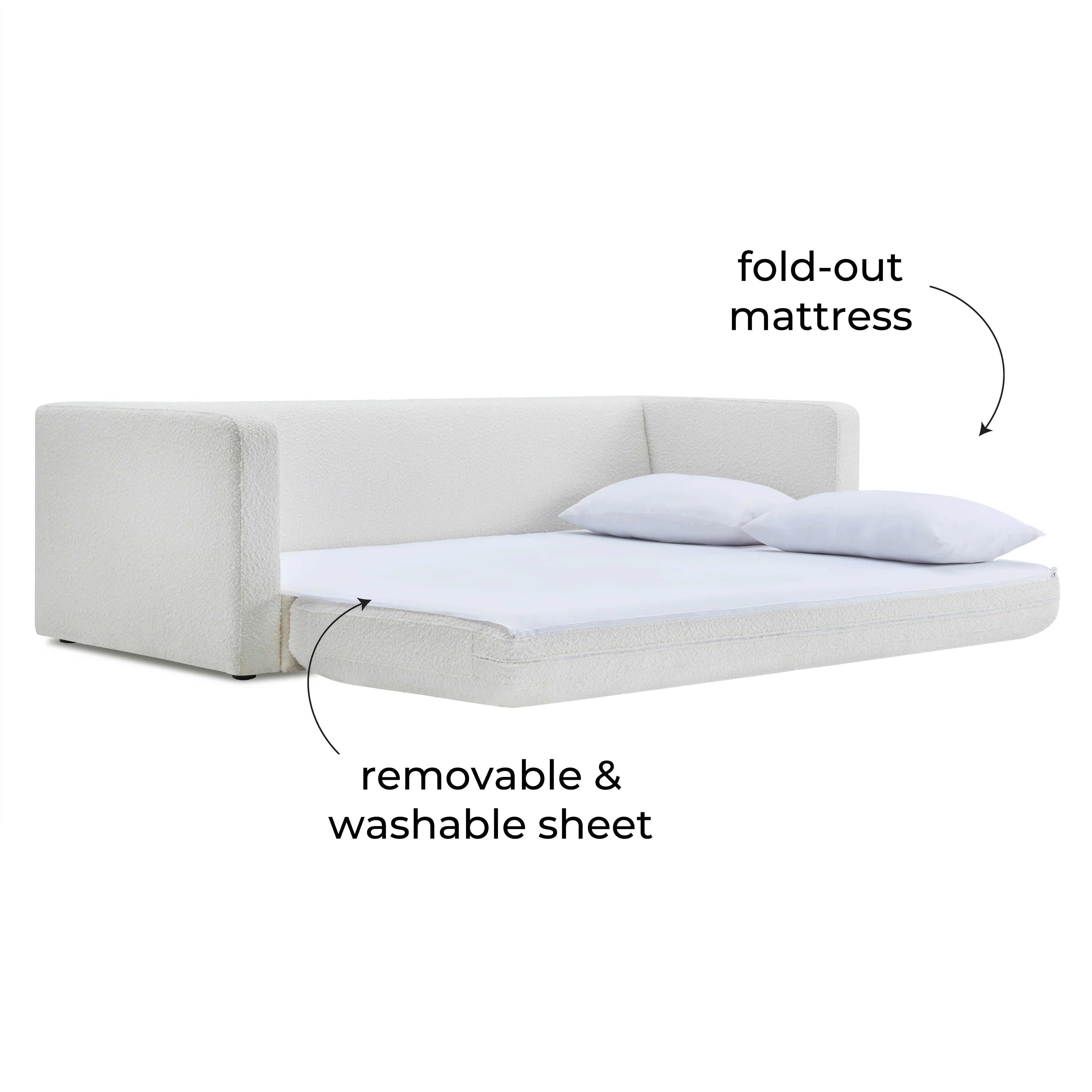 Ryan 91" Performance Boucle Sofa Bed