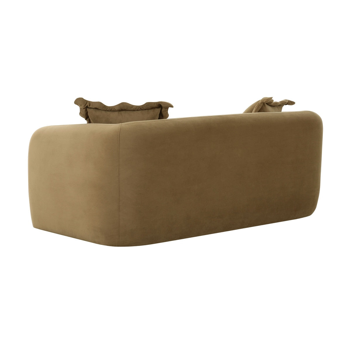 Lou Sandstone Textured Fabric Loveseat