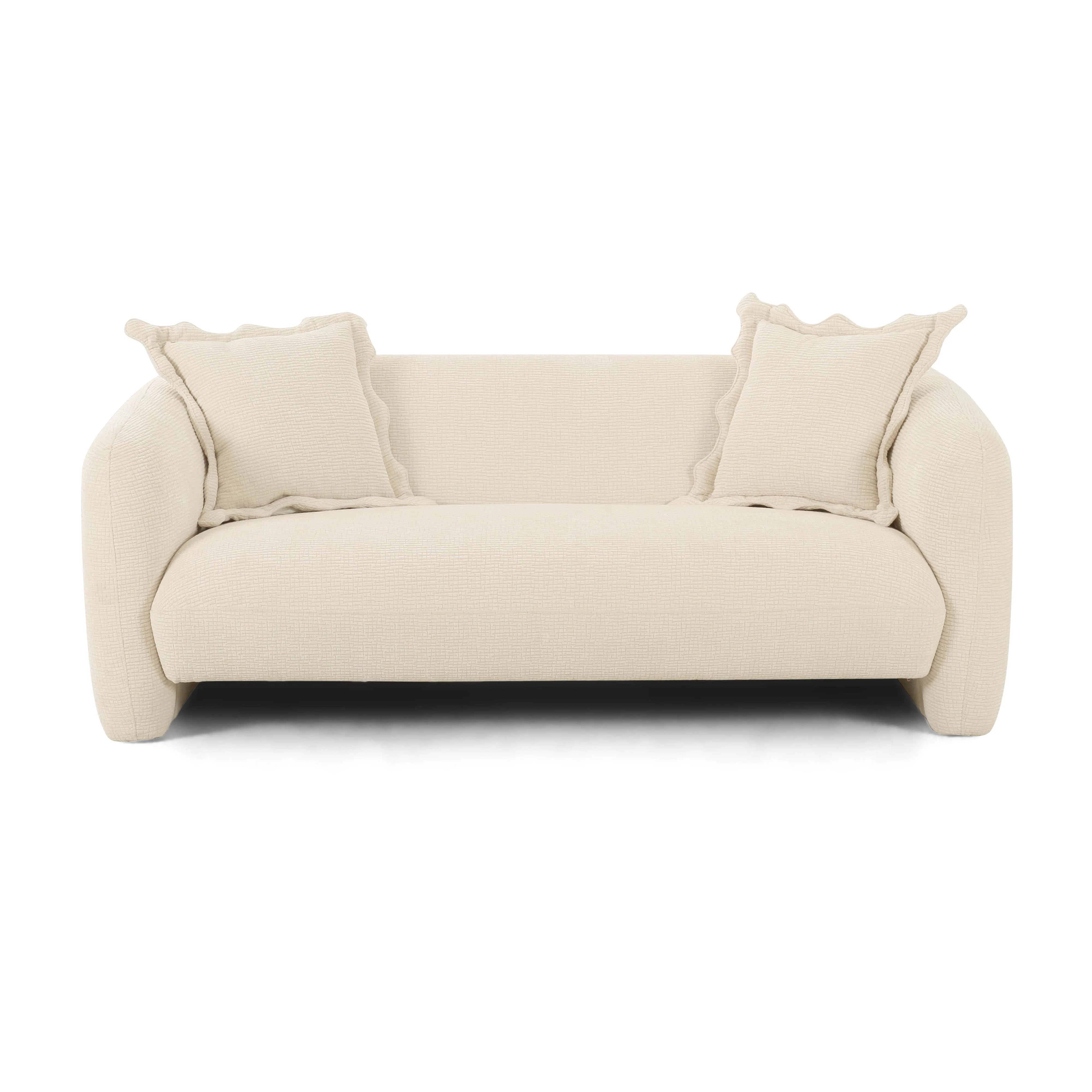 Lou 71.5" Sandstone Textured Performance Fabric Loveseat