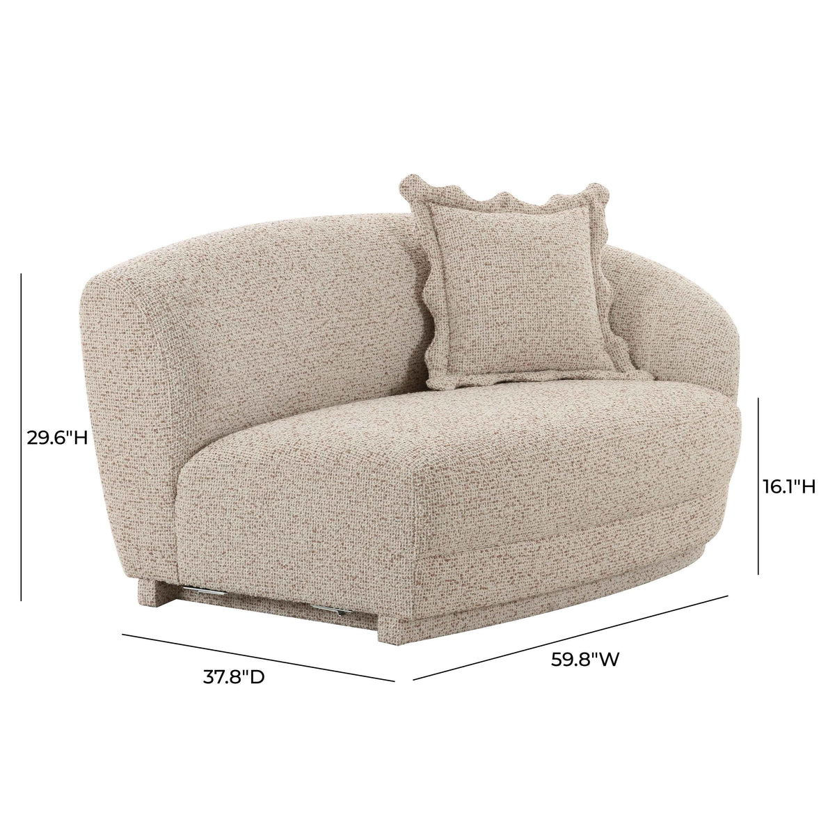 Marion 60" Two-Tone Textured Performance Boucle Loveseat
