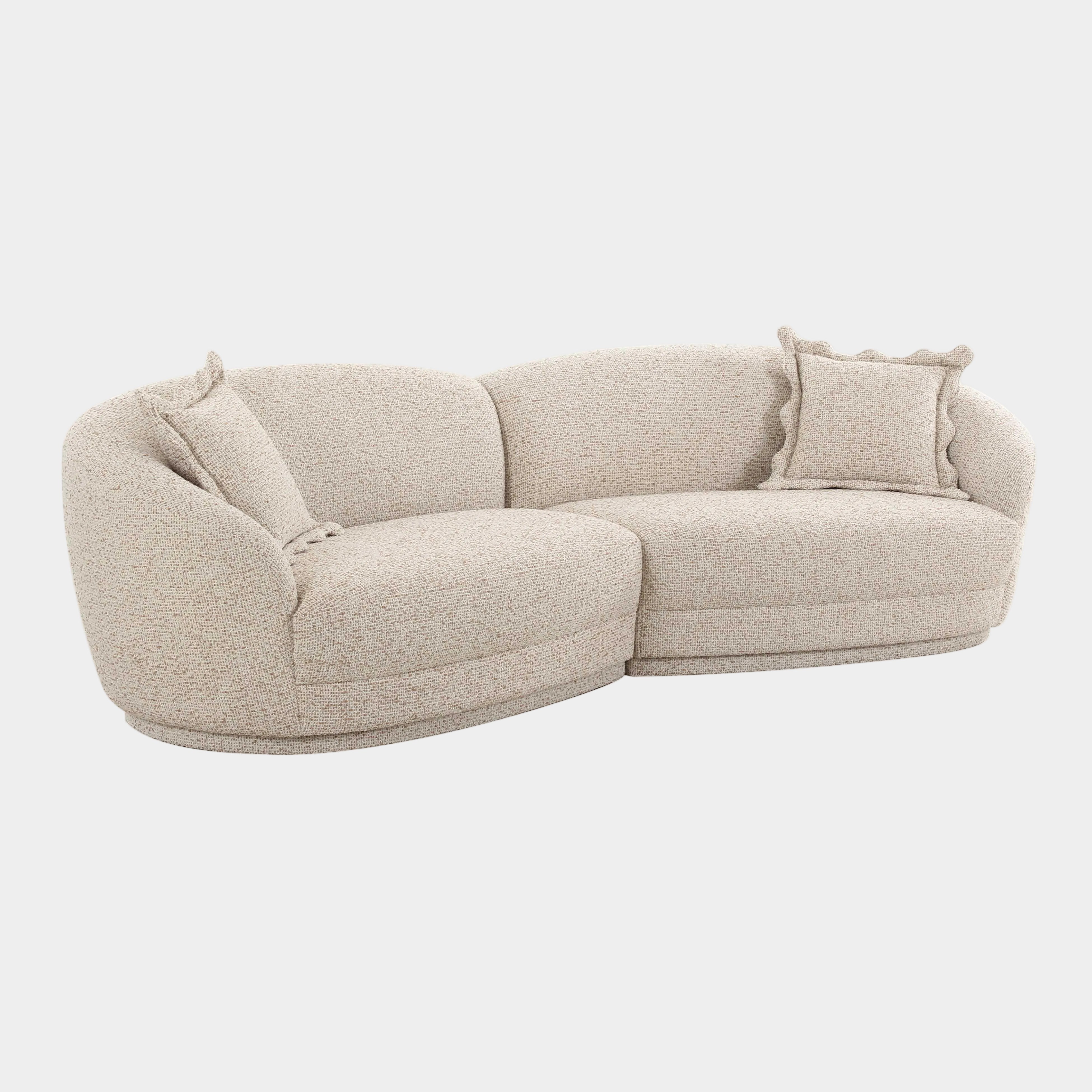 Marion 2-Piece Two-Tone Textured Performance Boucle Sectional