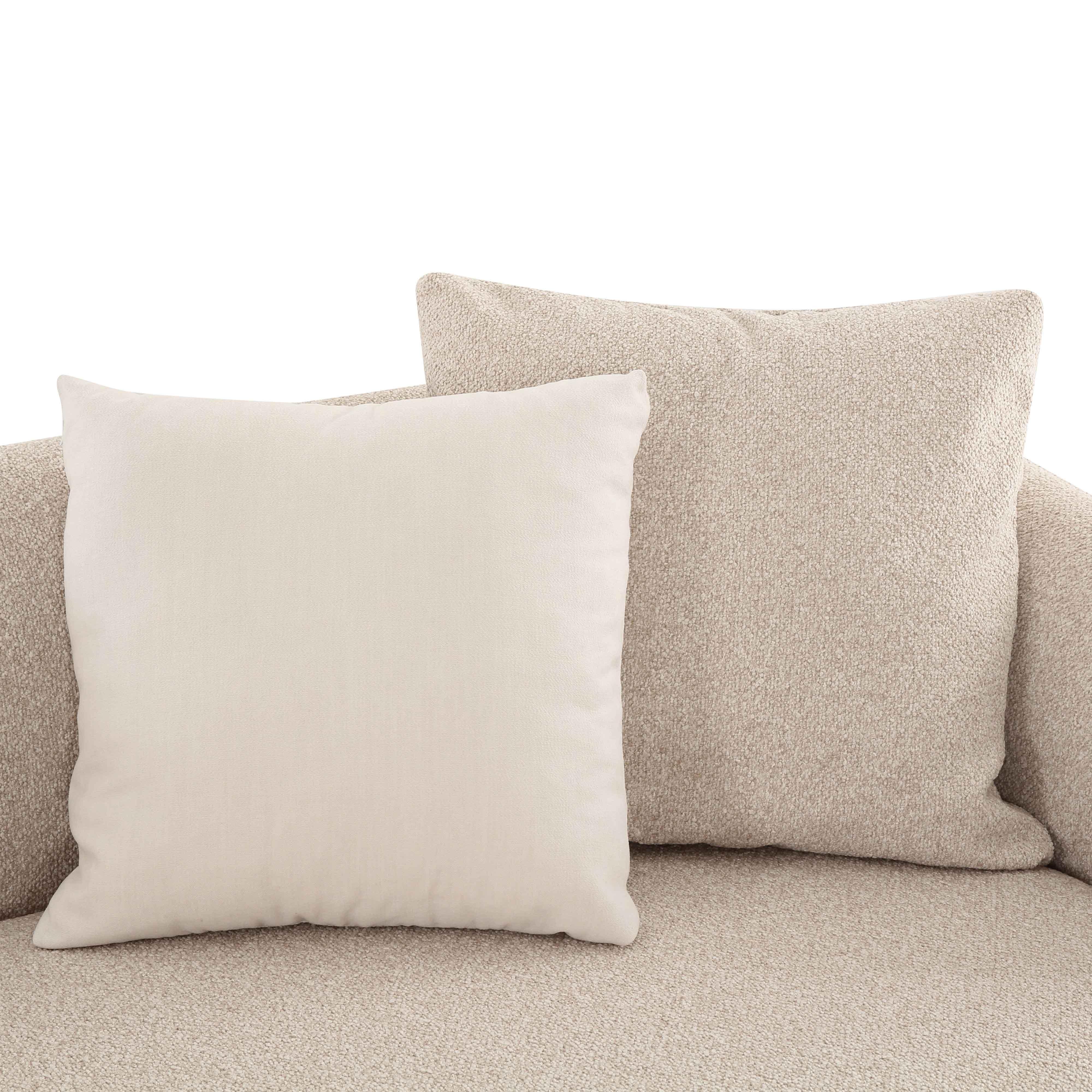 Sylvie 59" Cream Performance Boucle Arm Loveseat