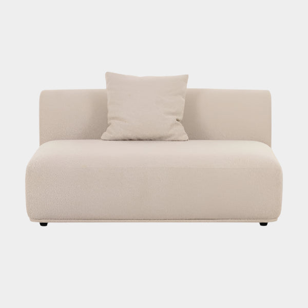 Sylvie Cream Boucle Armless 2-seater