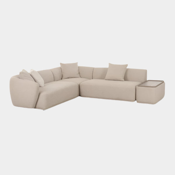 Sylvie Cream Boucle 4-Piece Chaise Sectional
