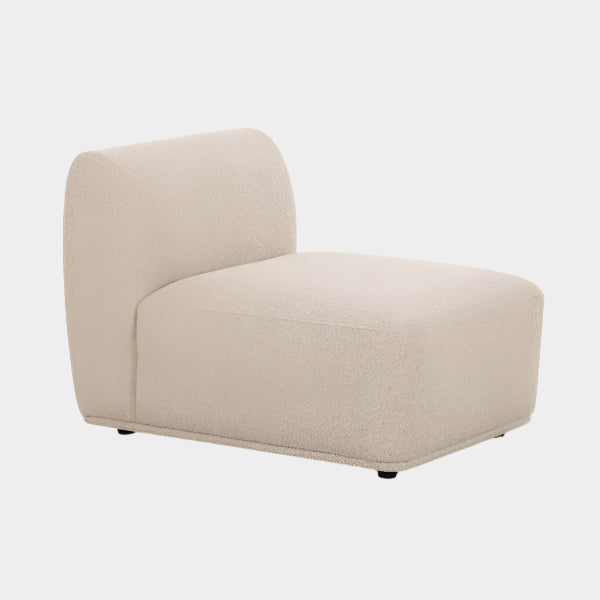 Sylvie Cream Boucle Armless 1-Seater