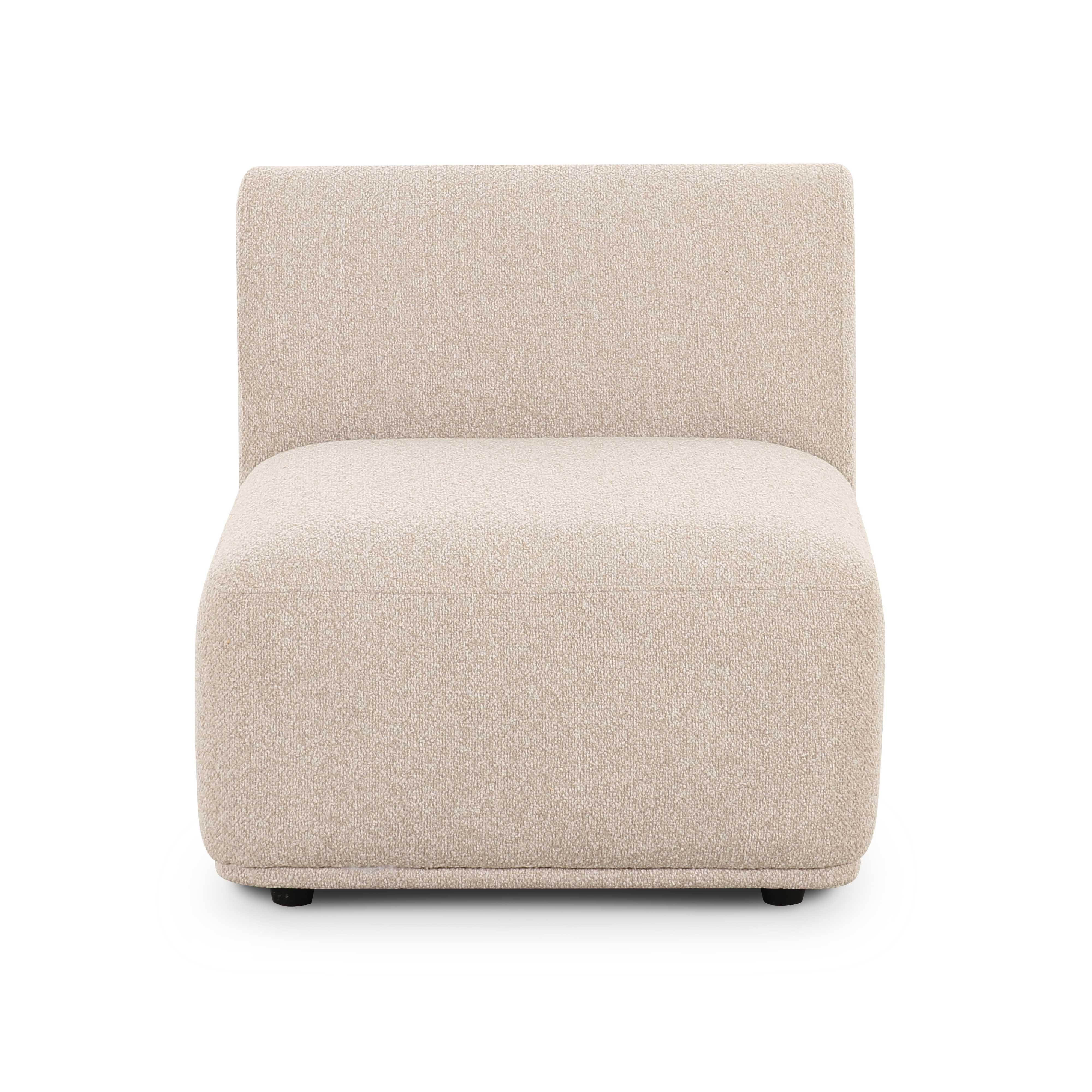 Sylvie Cream Performance Boucle Armless Chair