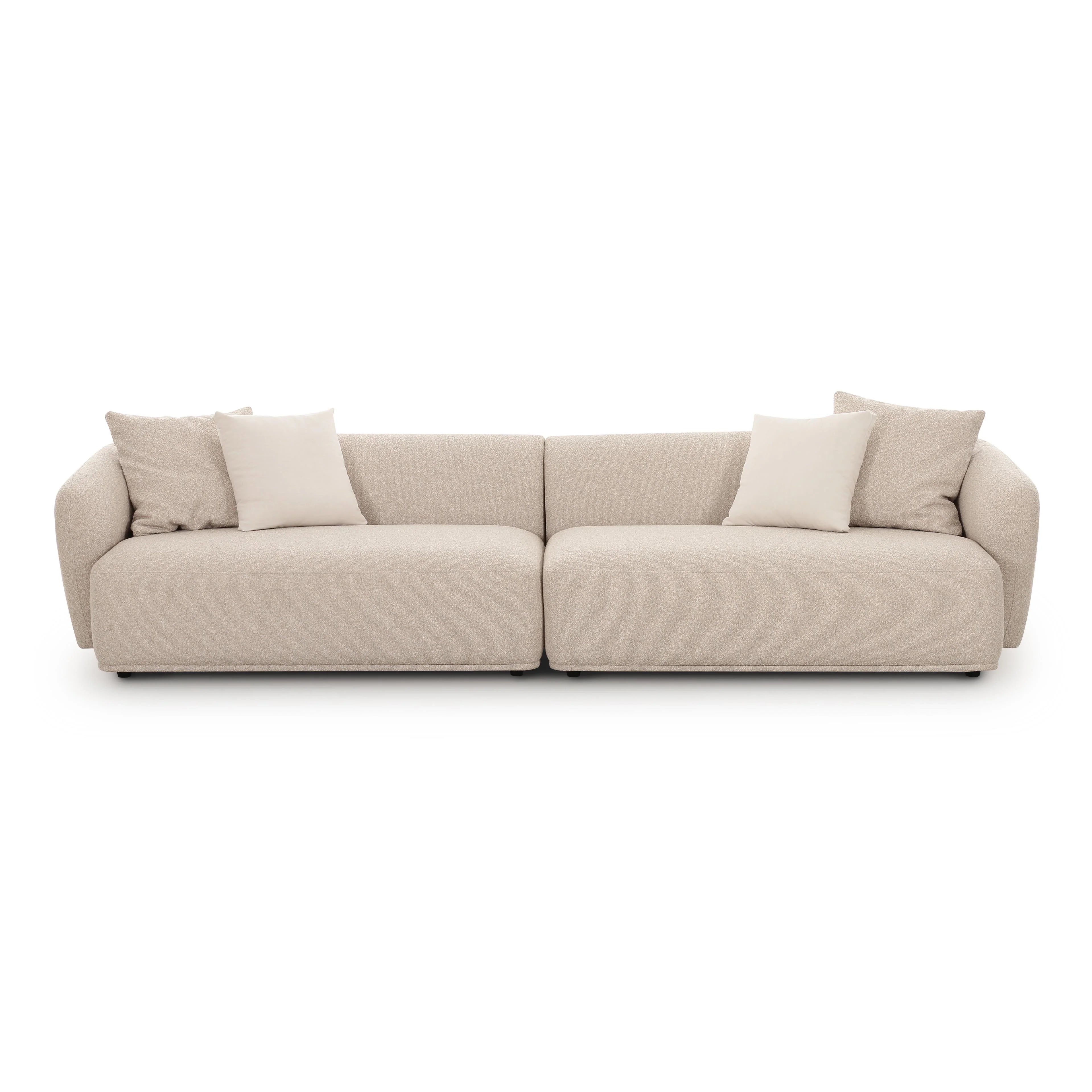 Sylvie 118" Cream Performance Boucle Sofa
