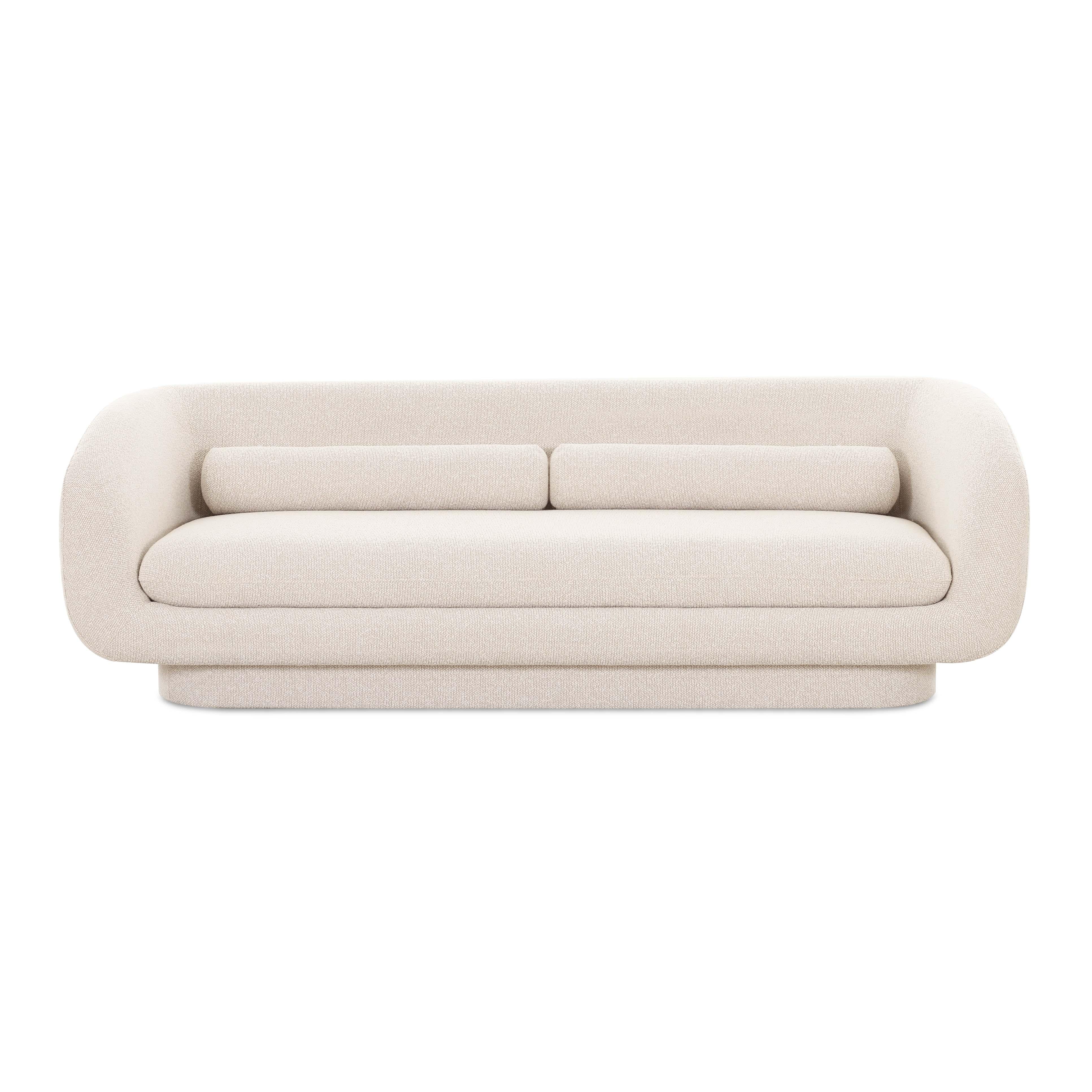 Simone 96" Cream Performance Boucle Sofa