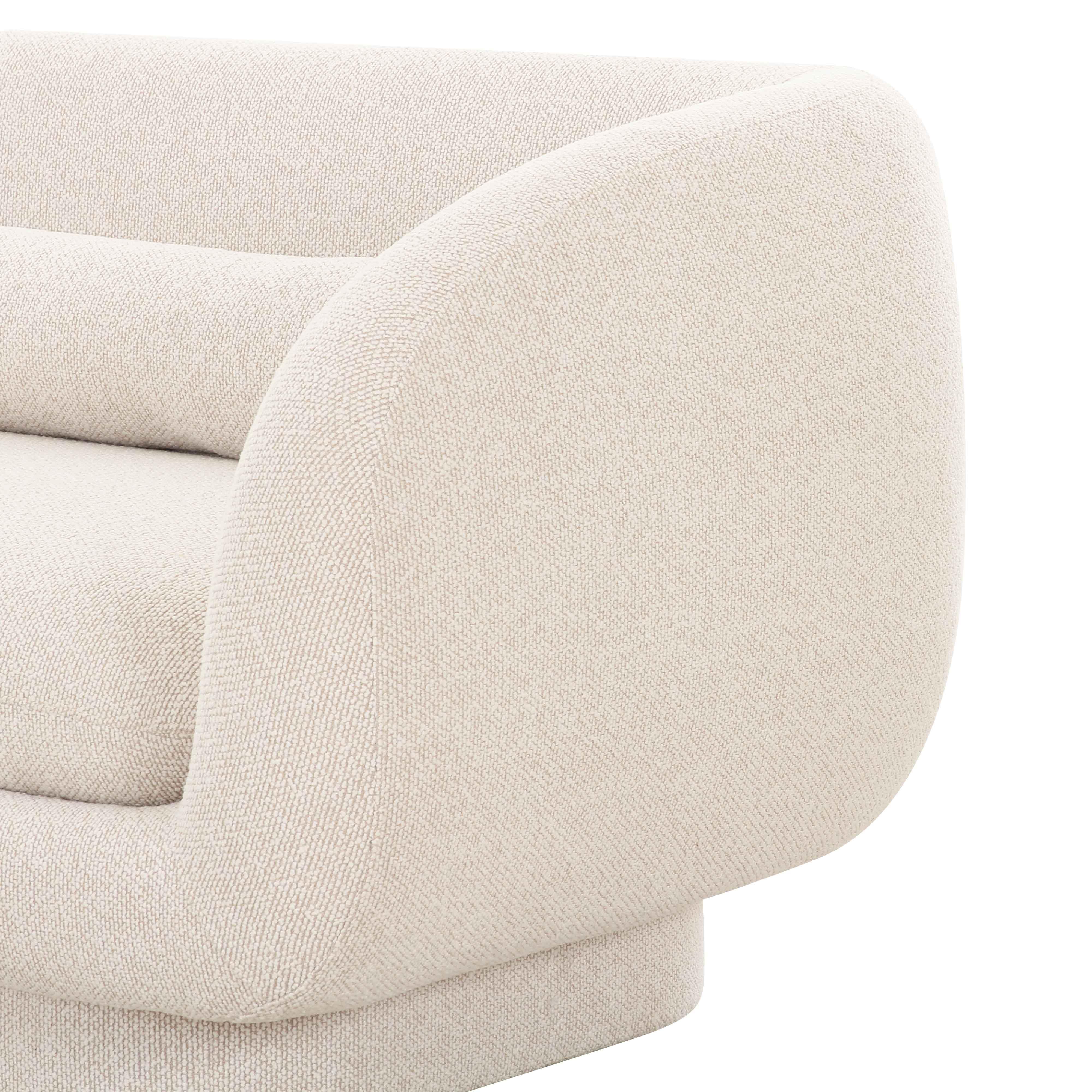 Simone 96" Cream Performance Boucle Sofa