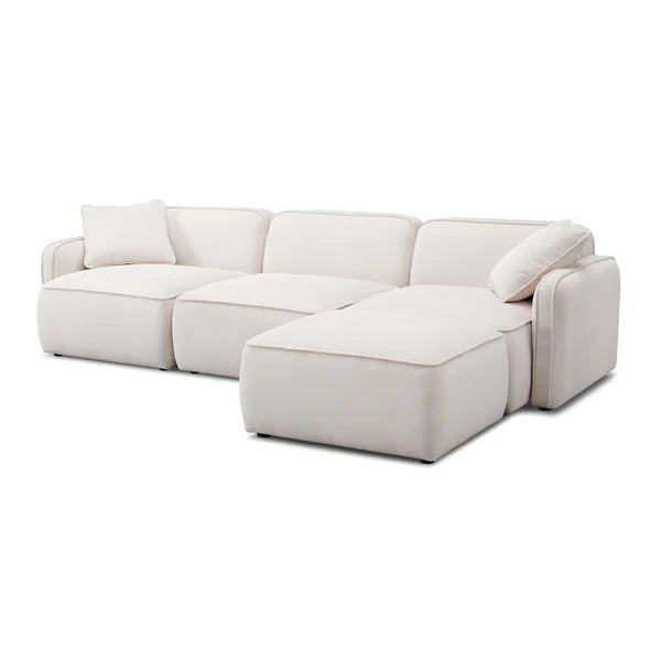 Travie Performance Corduroy Velvet 4-Piece Modular Sectional