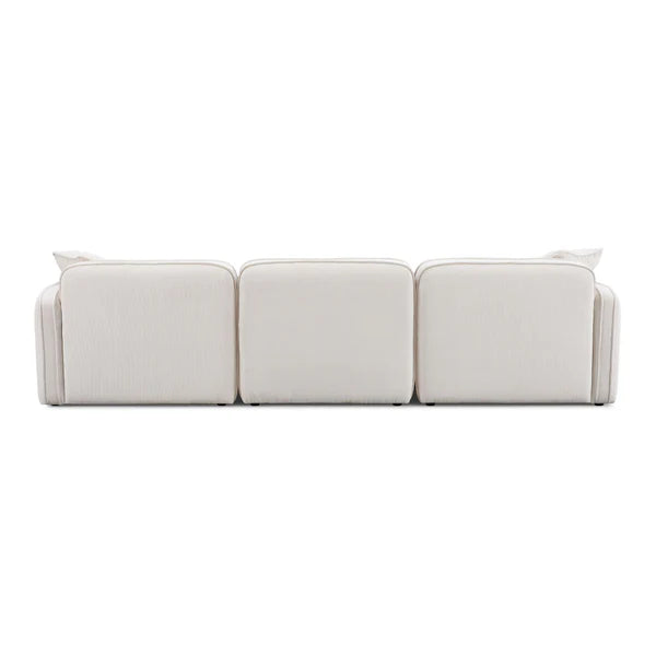 Travie Performance Corduroy Velvet 4-Piece Modular Sectional