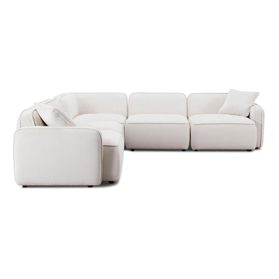 Travie Performance Corduroy Velvet Modular L-Sectional