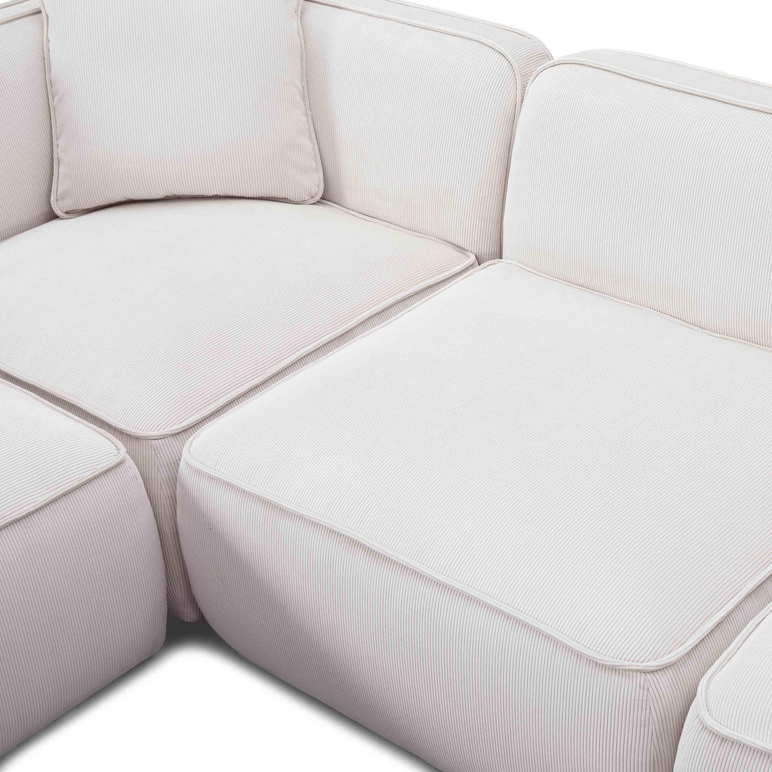 Travie Performance Corduroy Velvet Modular L-Sectional