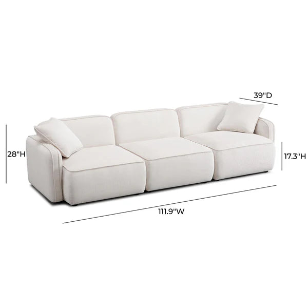 Travie Performance Corduroy Velvet Modular Sofa