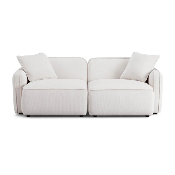 Travie Performance Corduroy Velvet Modular Loveseat