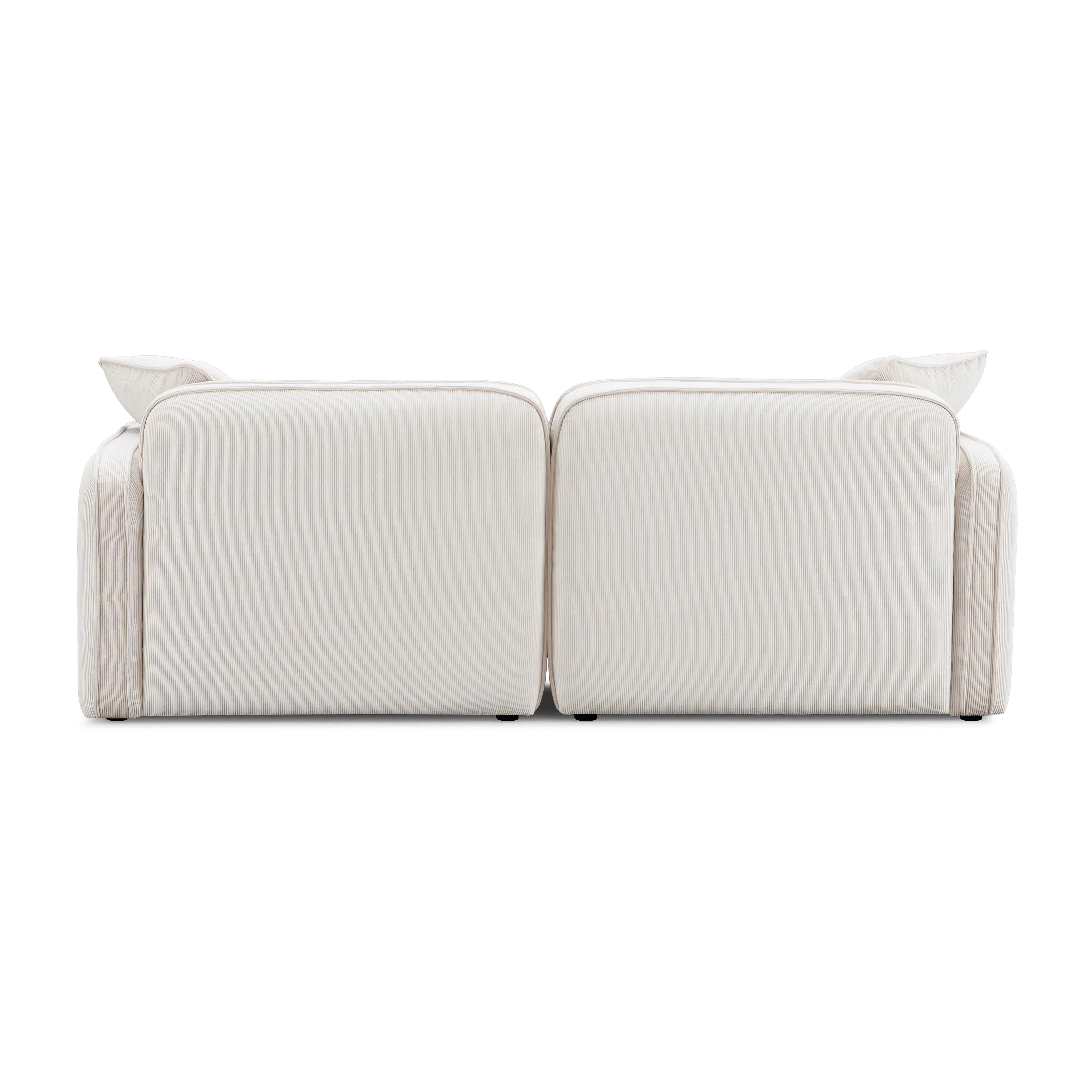 Travie 78" Performance Corduroy Velvet Modular Loveseat