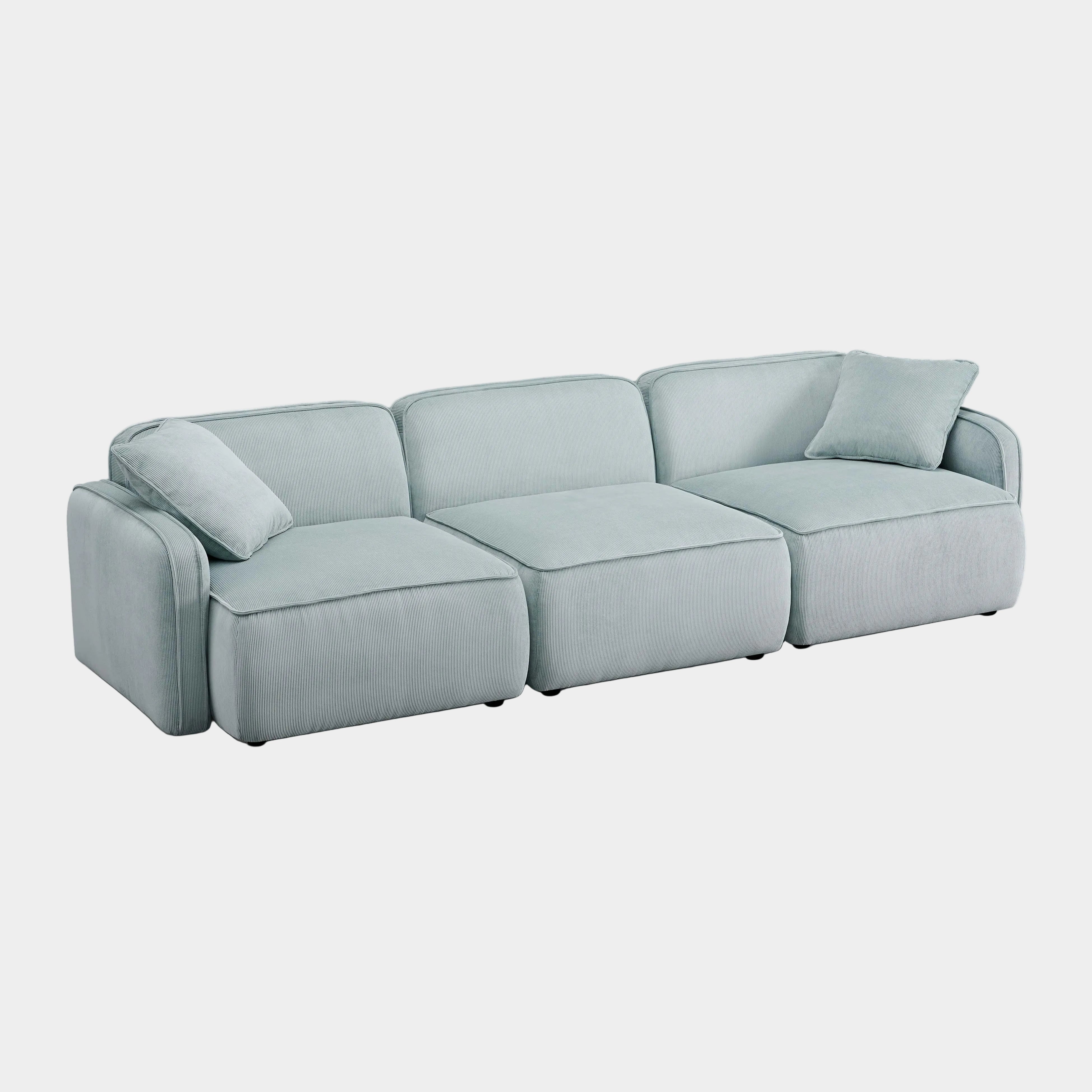 Travie 112" Performance Corduroy Velvet Modular Sofa
