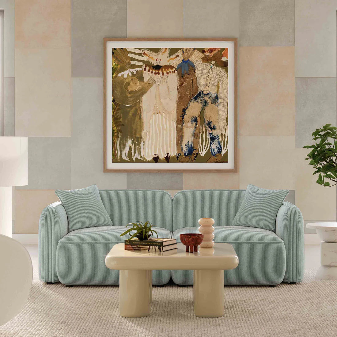 Travie Performance Corduroy Velvet Modular Loveseat