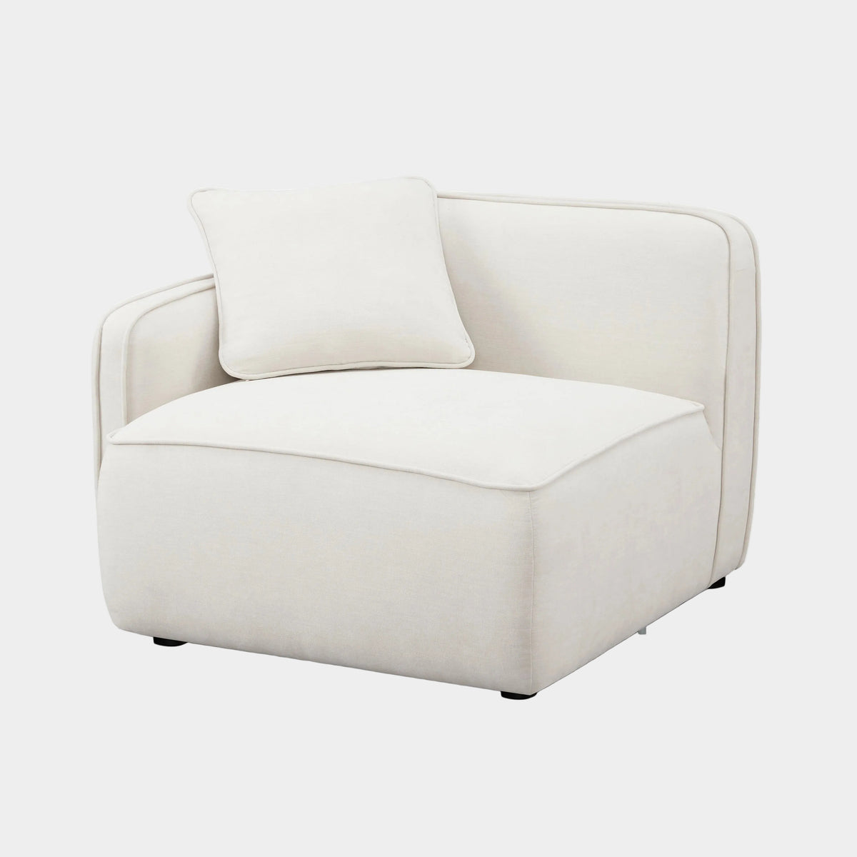 Travie Sand Upcycled Performance Linen LAF Corner Chair