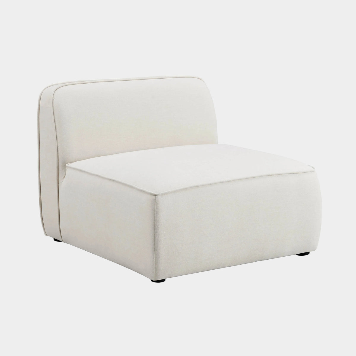 Travie Sand Upcycled Performance Linen Armless Chair