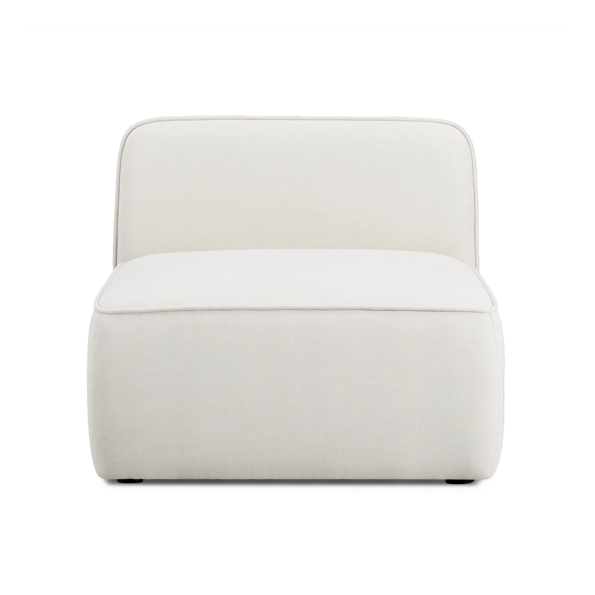 Travie Sand Upcycled Performance Linen Armless Chair